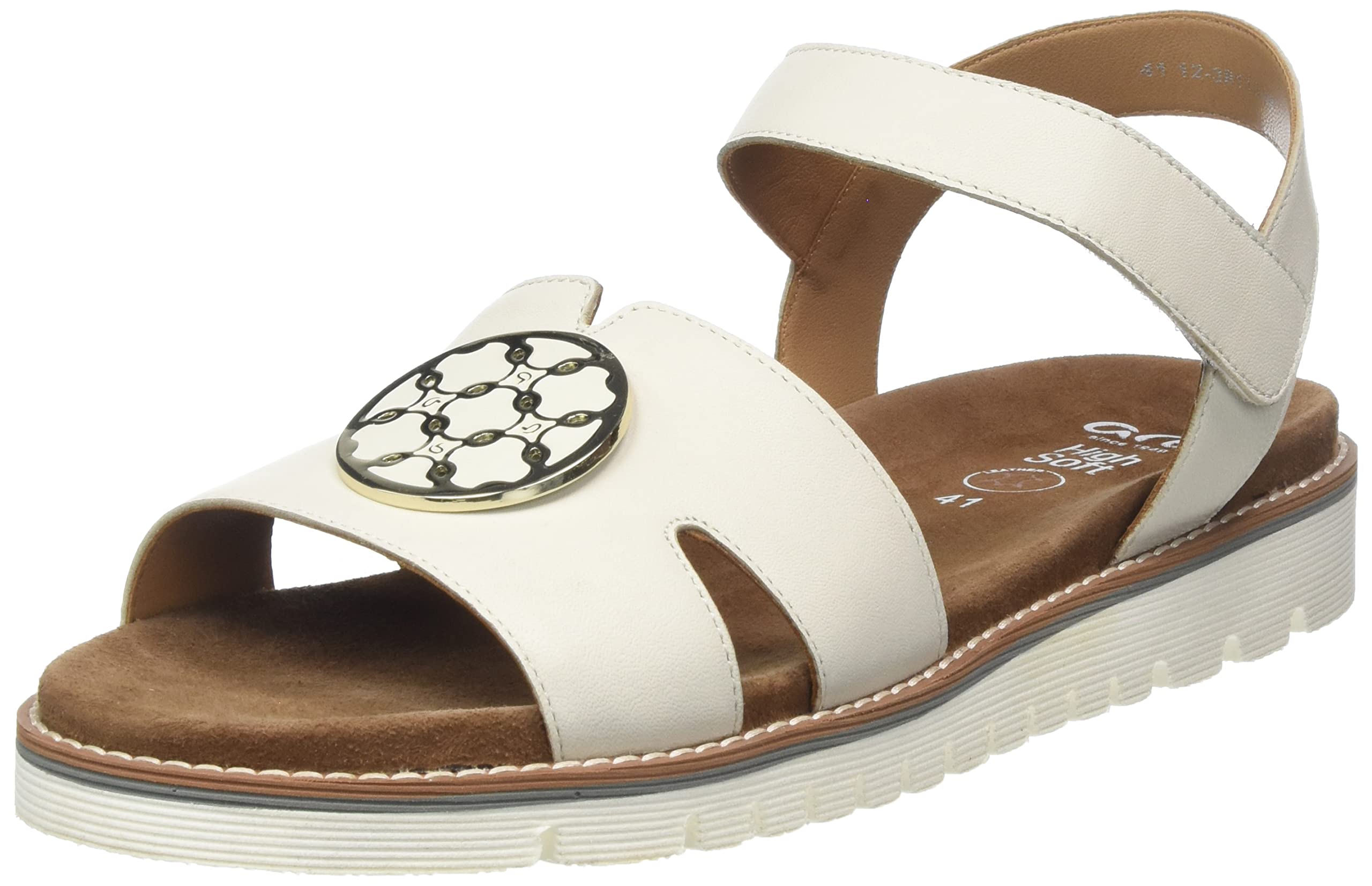 ara Women's Kent Sandal, Cream, 7 UK