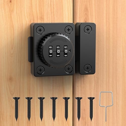 I-EASYDWW Pestillo de contraseña para gabinete, cerradura de gabinete sin llave, pestillo de armario, pestillo de combinación, cerradura de I-EASYDWW Pestillo de contraseña para gabinete, cerradura de gabinete sin llave, pestillo de armario, pestillo de combinación, cerradura de