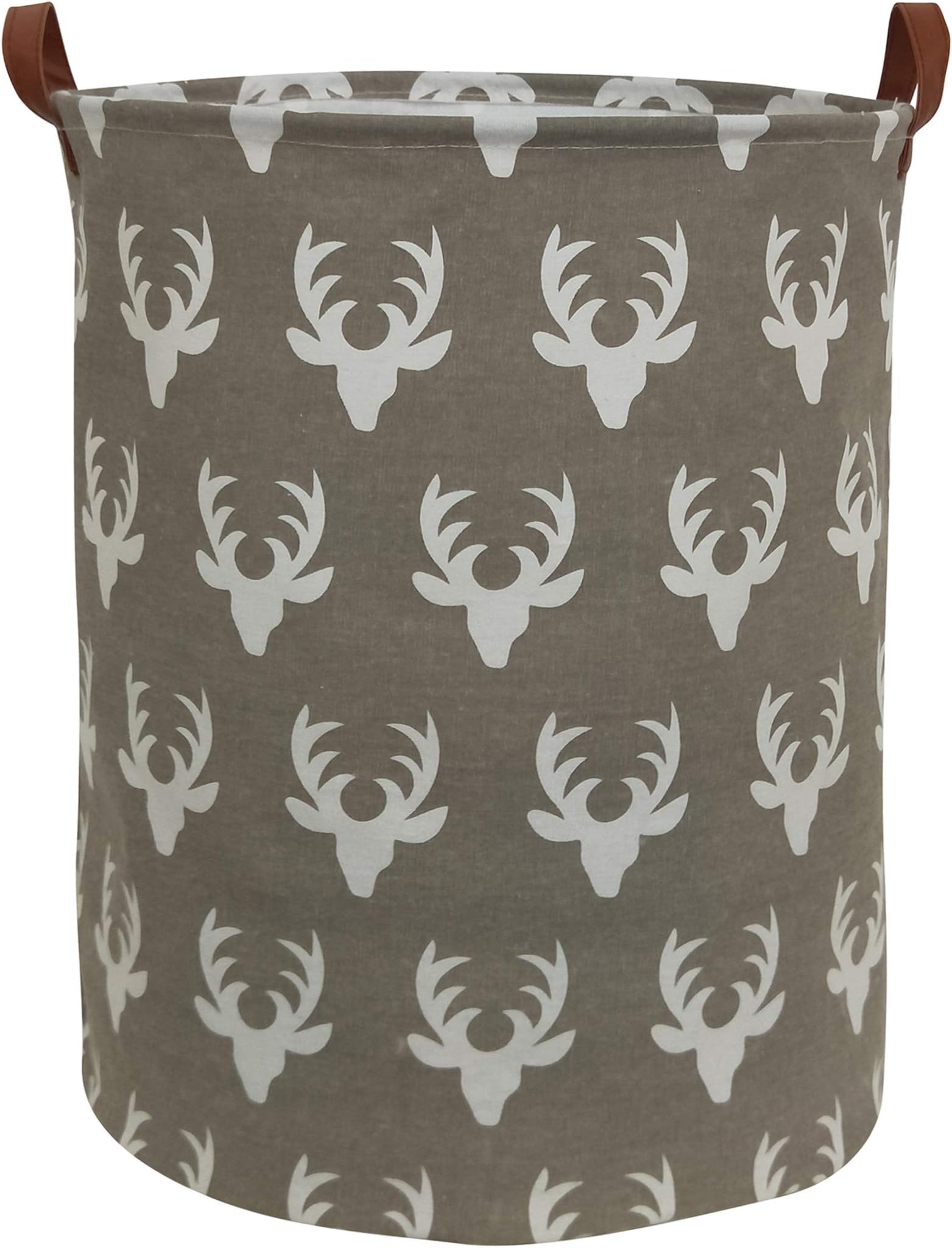 HIYAGON Large Sized Storage Baskets with Handle,Collapsible & Convenient Home Organizer Containers for Kids Toys,Baby Clothing(Deer Pattern)