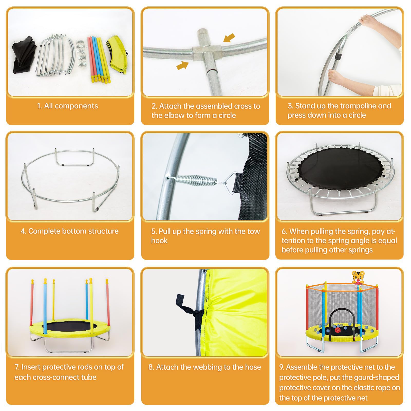 Trampoline pour enfant 150 cm intérieur et extérieur avec filet de sécurité, mini trampoline pour bébé avec panier de basket-ball, tapis de saut de trampoline, cadeau d'anniversaire pour enfants,