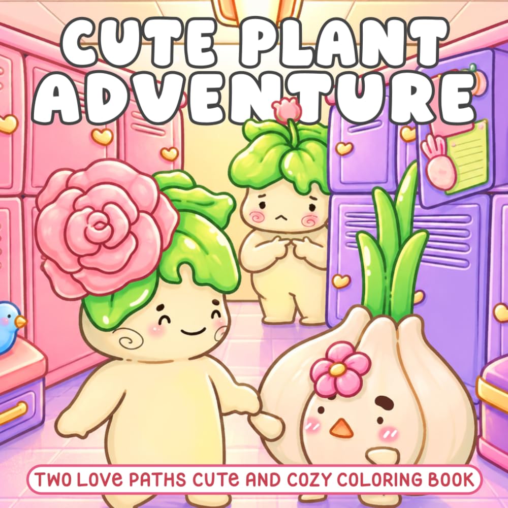 Cute Plant Adventure: Mystic Journey Coloring Book with Nature Friends, Story-Based Choices, and Fantasy Adventures for All Ages to Feel Calm and Have Fun