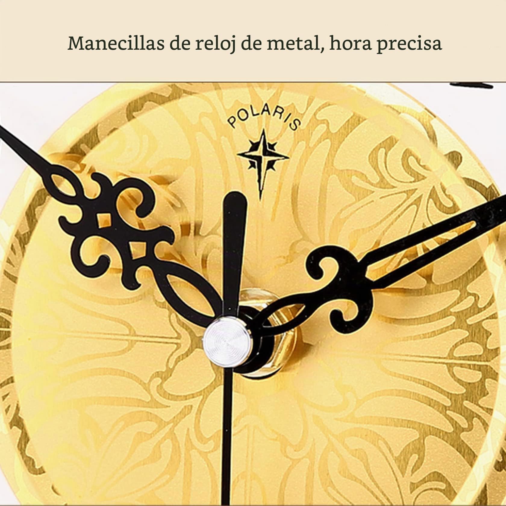 Reloj de pared de madera con péndulo de campanilla, reloj clásico silencioso de 66 cm con péndulo oscilante