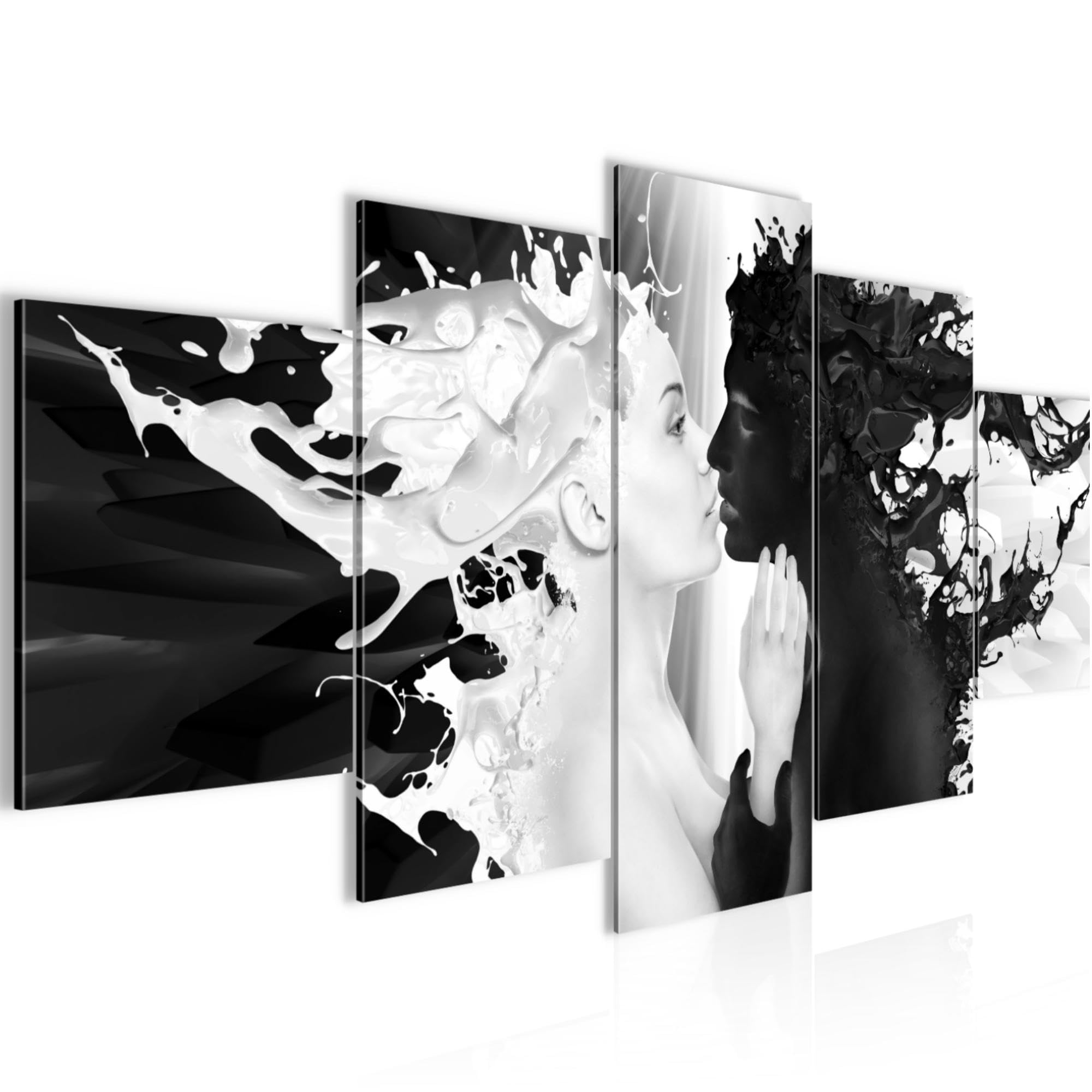 Tableau Lait Et Café 200x100 cm pour habiller un grand mur de salon vide