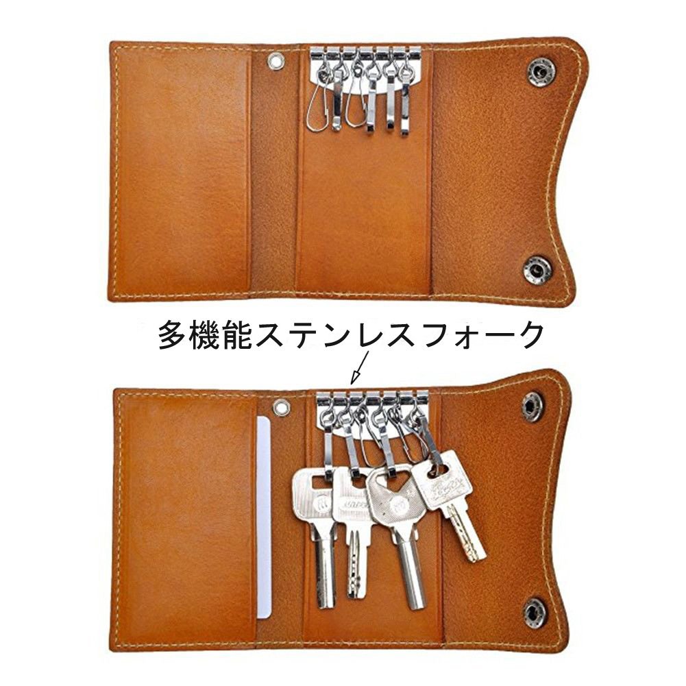 Amazon.co.jp: Tarhoo 本革 栃木レザー キーケース メンズ スマート 