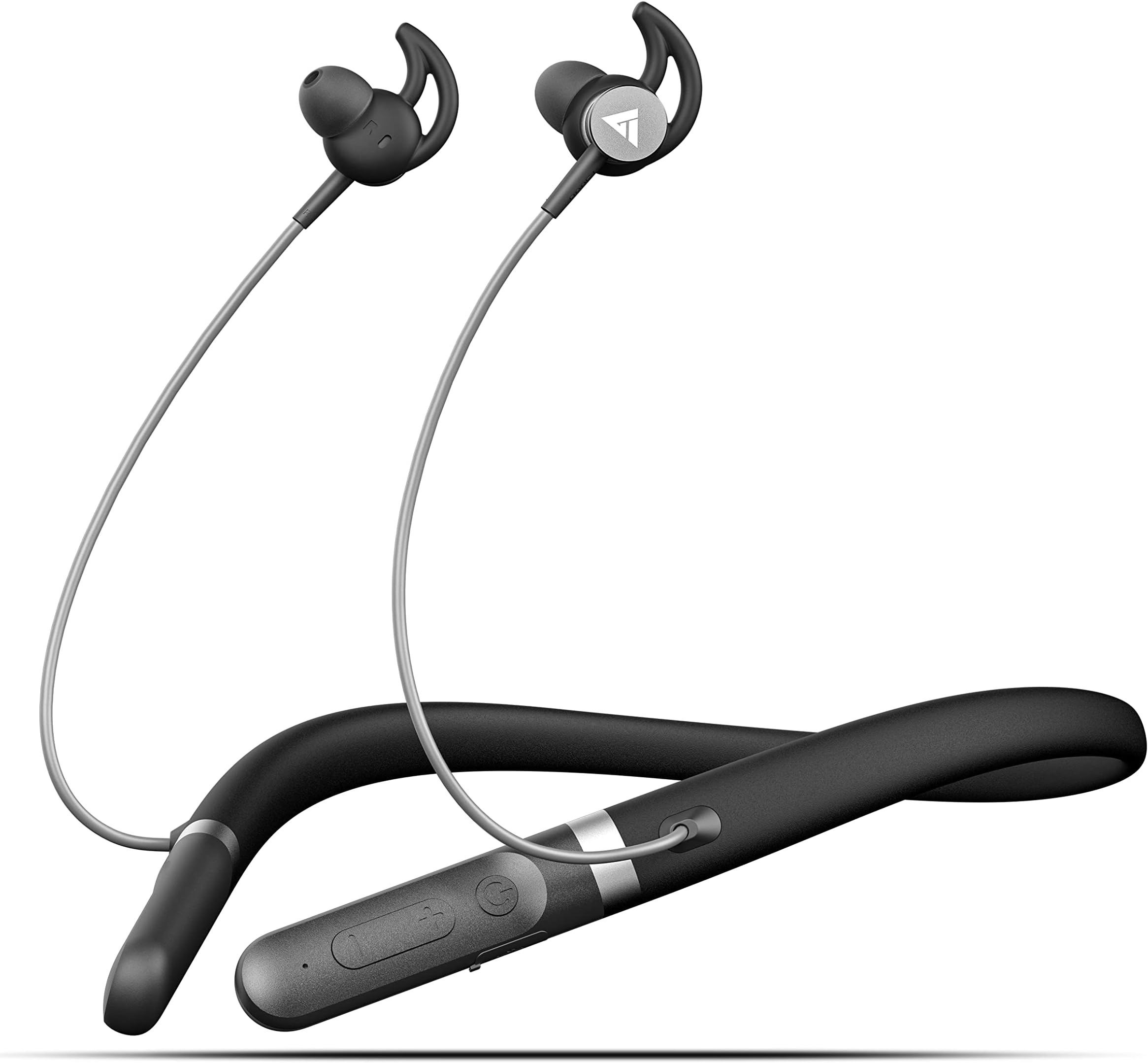 Boult Audio Curve ANC Wireless in Ear Wireless Earphones with 25dB Active Noise Cancellation, ENC Mic, 30H Playtime, 60ms Low Latency Mode, Dual Pairing, Type-C Fast Charging (10mins=10Hrs) (Black)
