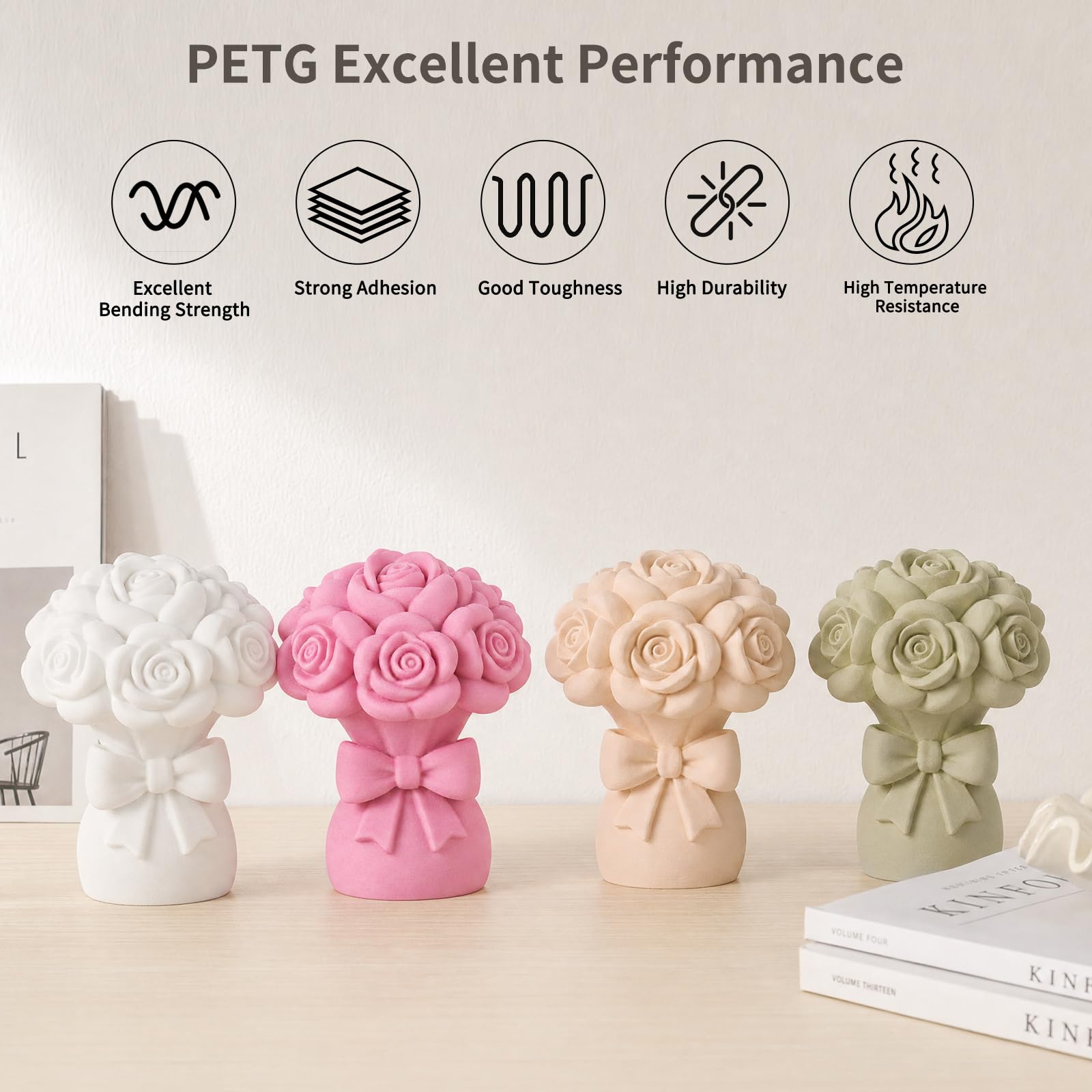 IEMAI Mate PETG Filamento 1.75mm 4KG, Negro/Blanco Filamento para Impresora 3D PETG de Fuerte Tenacidad, Compatible con impresoras 3D Bambu Lab, Precisión Dimensional +/- 0.02mm