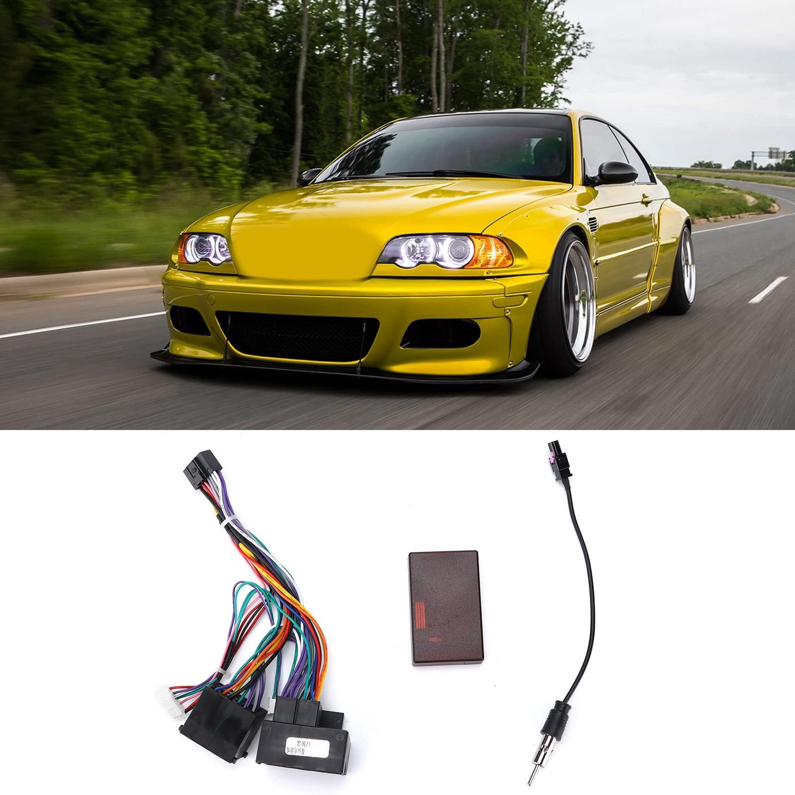 Audio-Stereo-Kabelbaum, Auto-Stromkabel mit Canbus-Box, Langlebiger Ersatz für F30/F10/X5/E46/E39/E53