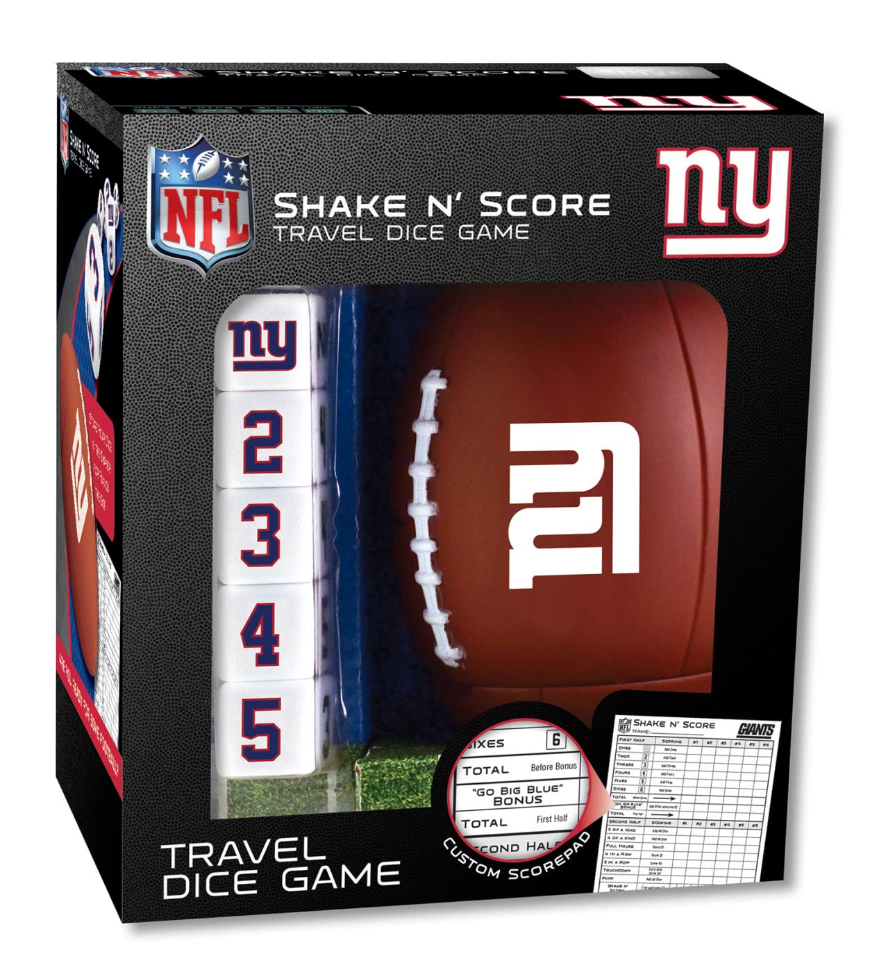 MasterPieces NFL New York Giants Shake N' Score Travel Dice Game