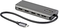 Vista 1 de StarTech.com Adaptador multipuerto USB C - USB-C a HDMI o Mini DisplayPort 4K 60Hz, paso de entrega de energía de 100 W, concentrador USB de 4
