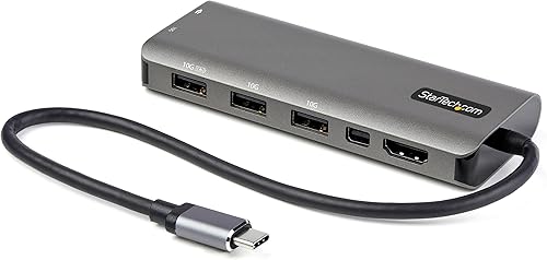 Miniatura 1 de StarTech.com Adaptador multipuerto USB C - USB-C a HDMI o Mini DisplayPort 4K 60Hz, paso de entrega de energía de 100 W, concentrador USB de 4