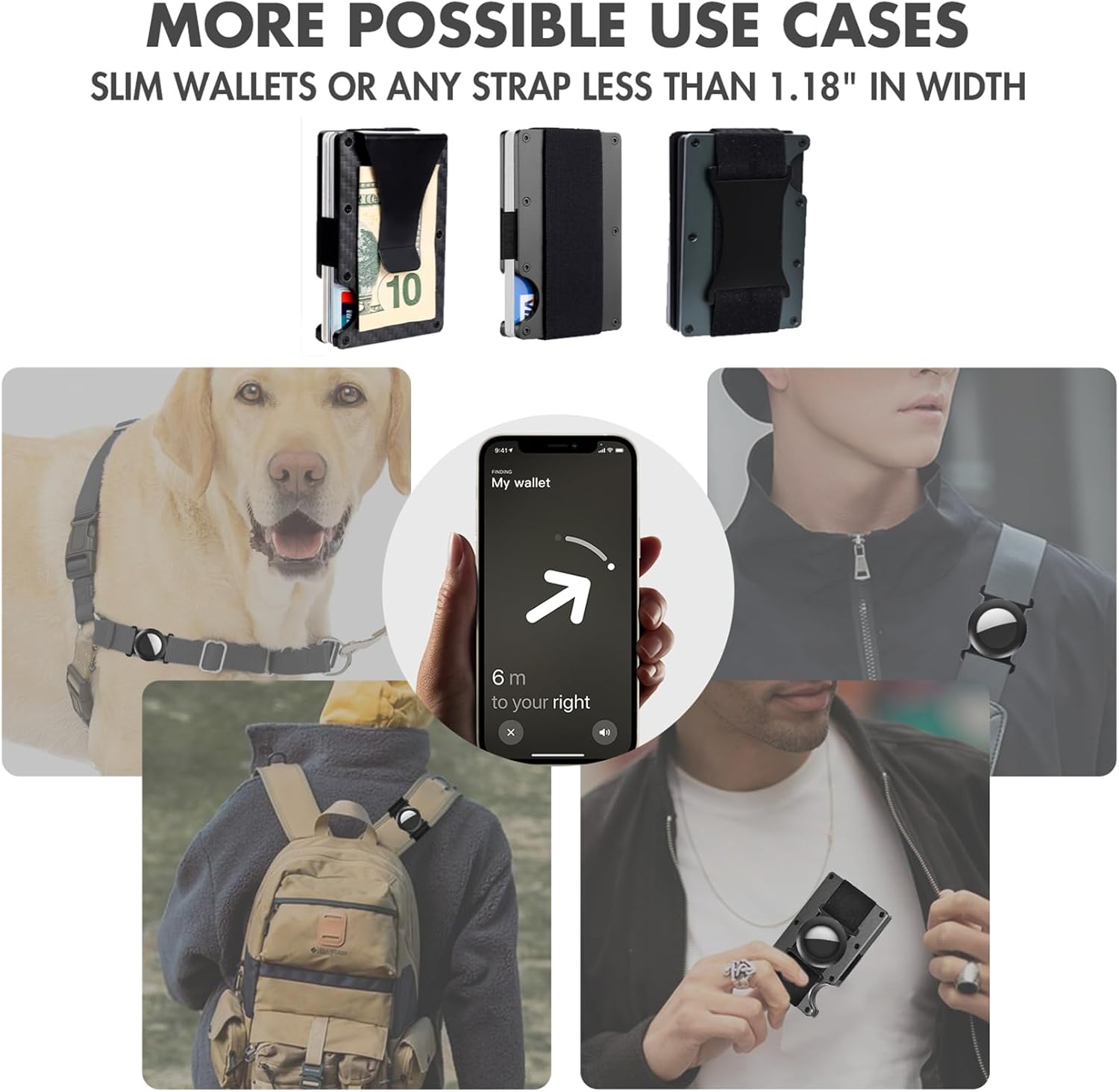 AirTag Holder for Slim Wallet - Metal Anti-Theft Card Holder Cash Strap | AirTag Accessory for Metal Wallet (Torx Screws&Big Screwdriver Set) - Image 6