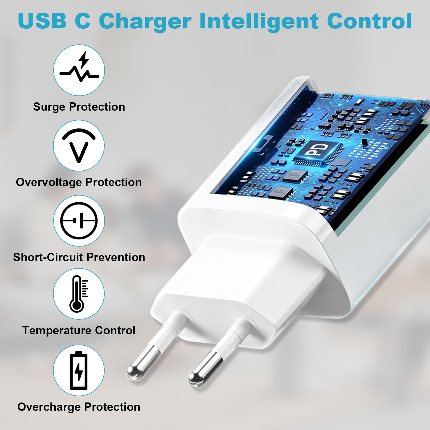 MFi-zertifiziertes IPhone Ladekabel & 20W Schnellladegerät – 3 M Nylon-Kabel, USB-C Netzteil, Für IPhone 14 Bis SE, IPad & Mehr