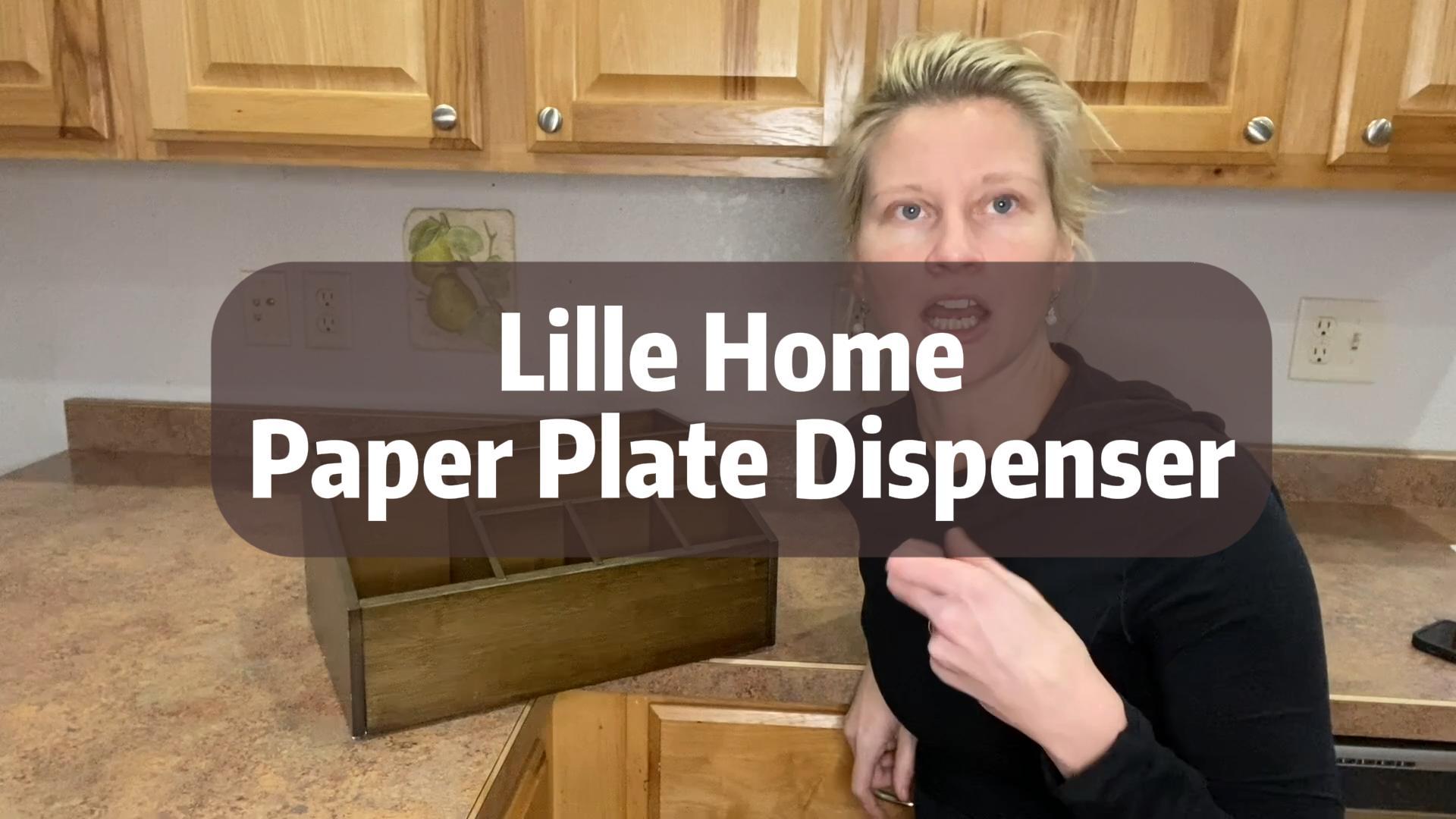 Soporte Para Platos De Papel Para Encimera De Cocina, Organizador De Utensilios De Madera, Para