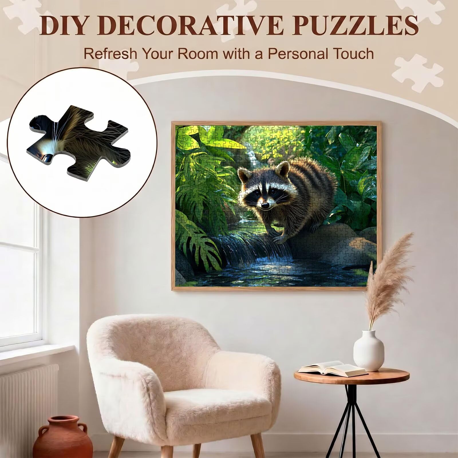 forêt Animal-2 Puzzle 3000 Pièces pour Adultes, Format 122 x 81 cm, Challenge Casse-Tête de Famille, Loisirs Créatifs et Relaxation, Pièces Robustes avec Lettres au Dos, Décor Murale Salon f0-852
