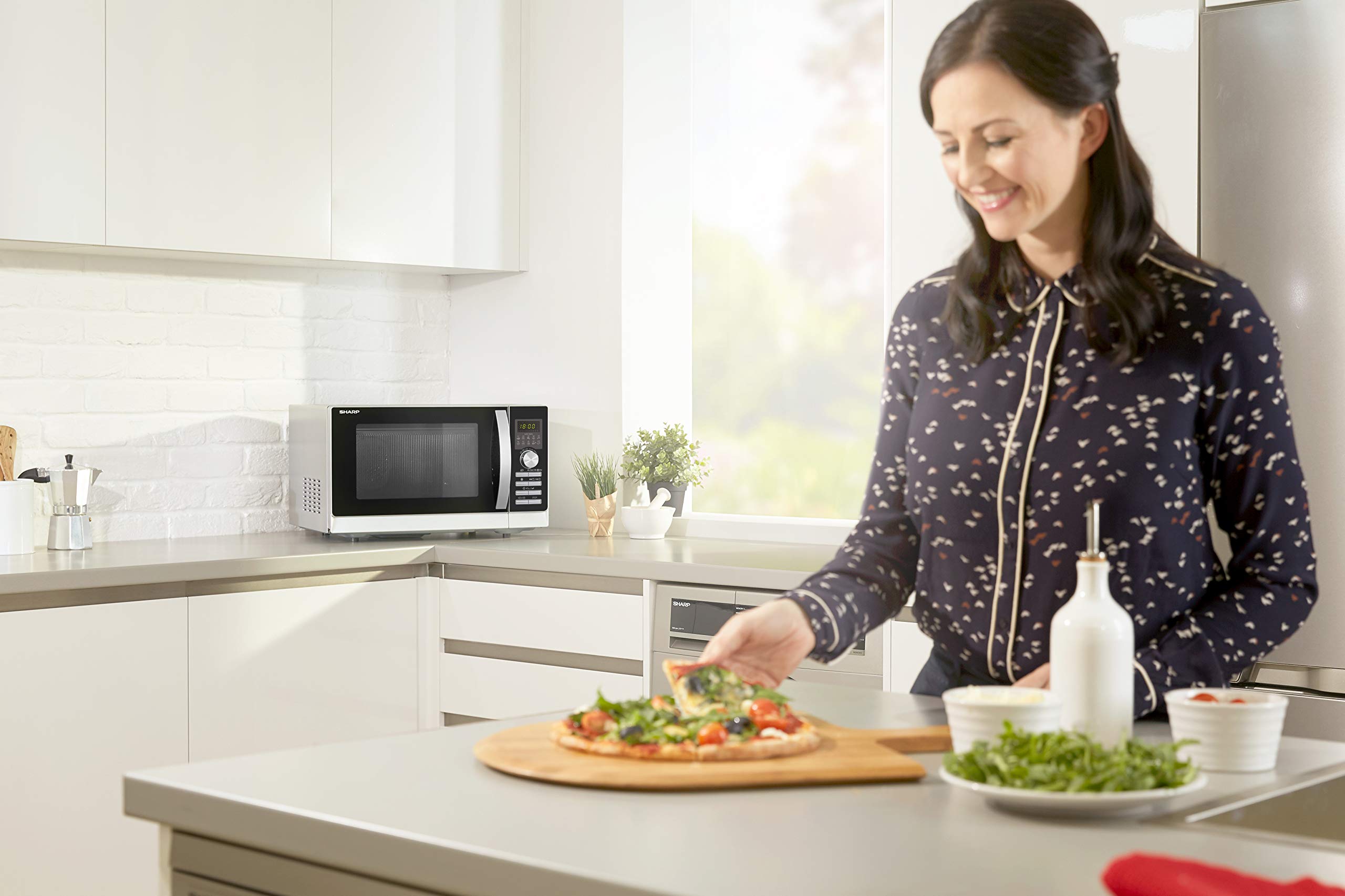 Sharp R-843INW Micro-ondes Combiné 25 litres - Argent