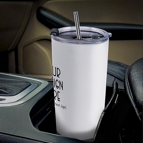 Miniatura 7 de Vaso aislado personalizado de acero inoxidable con textologotipofoto, taza de café personalizada a prueba de fugas, mantiene las bebidas
