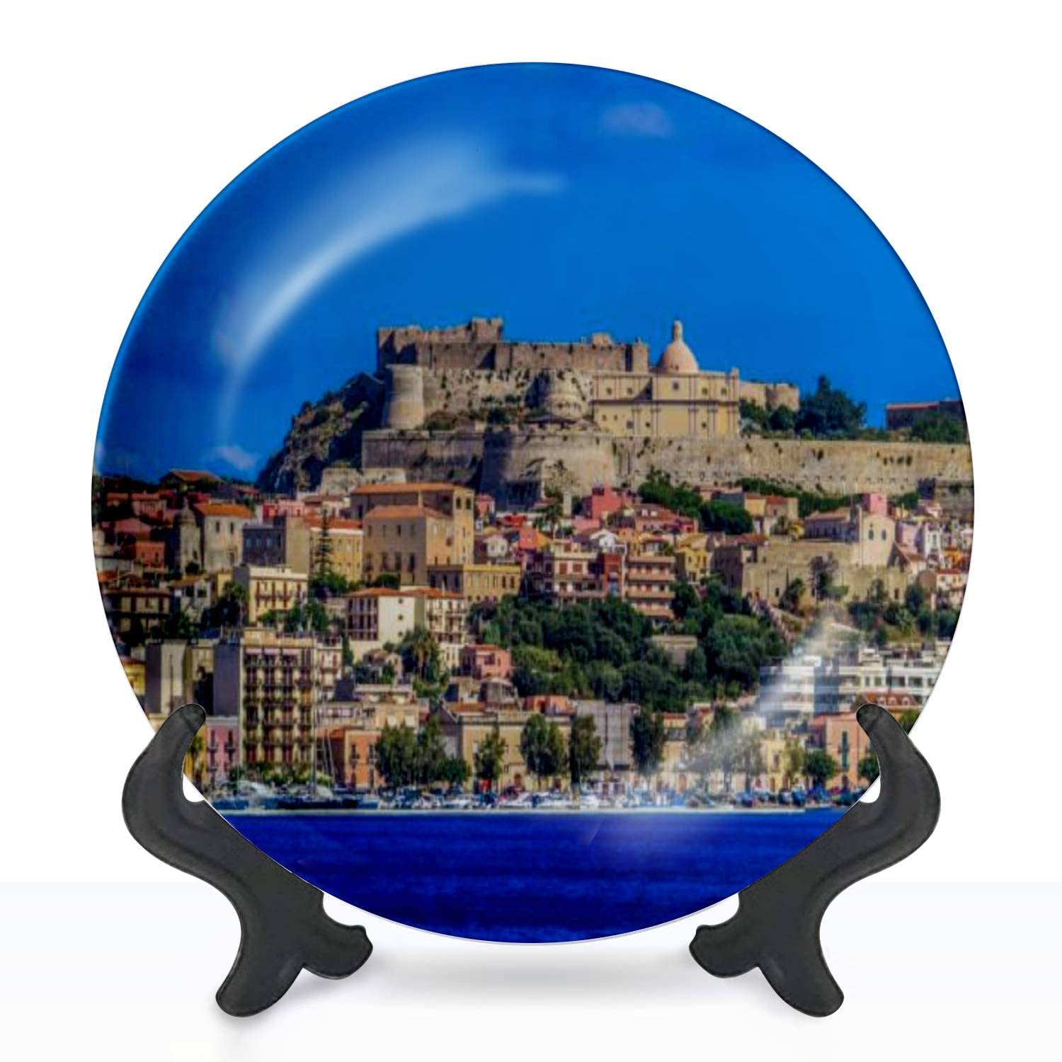 Ceramic Hanging Decorative Plate Milazzo Sicily Italy Wall Plate Ceramic Ornament for Home & Office, Dining, Parties, Wedding 8
