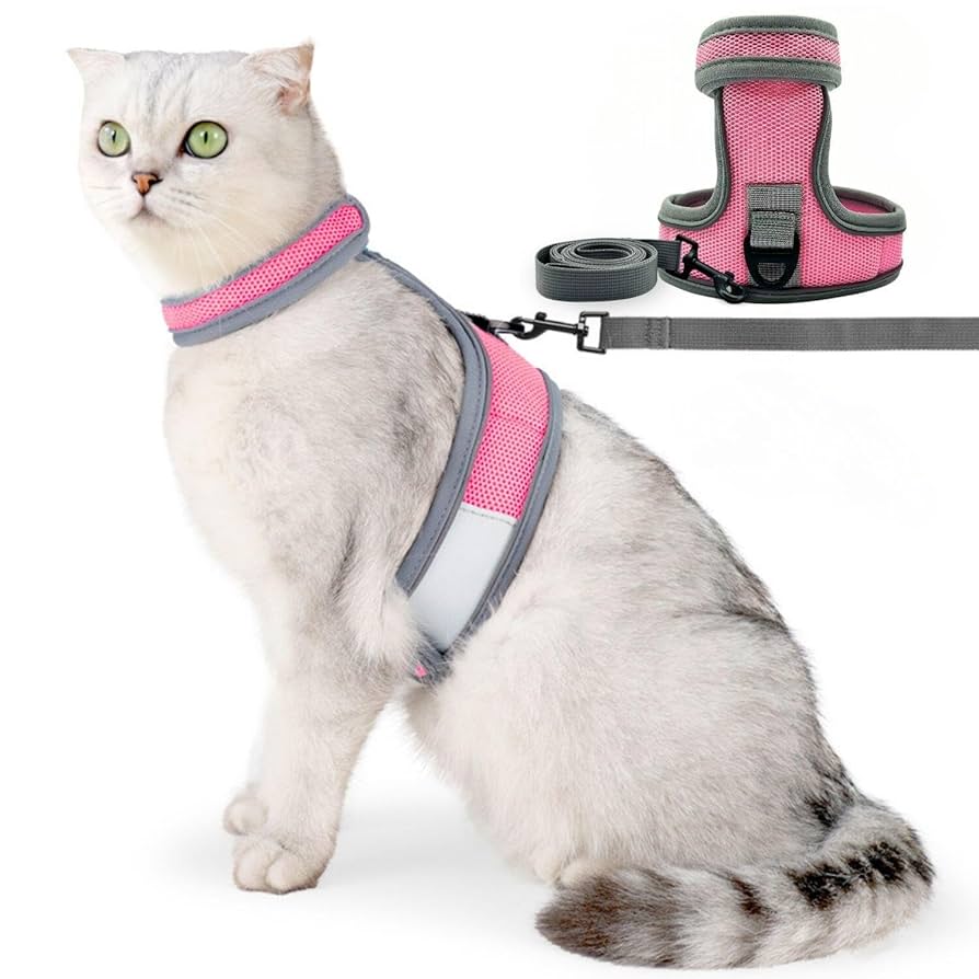 シュシュ型ハーネス(ピンクローズ)&リードセット、わんちゃん猫ちゃん用 シュシュ型ハーネス(ピンクローズ)&リードセット、わんちゃん猫