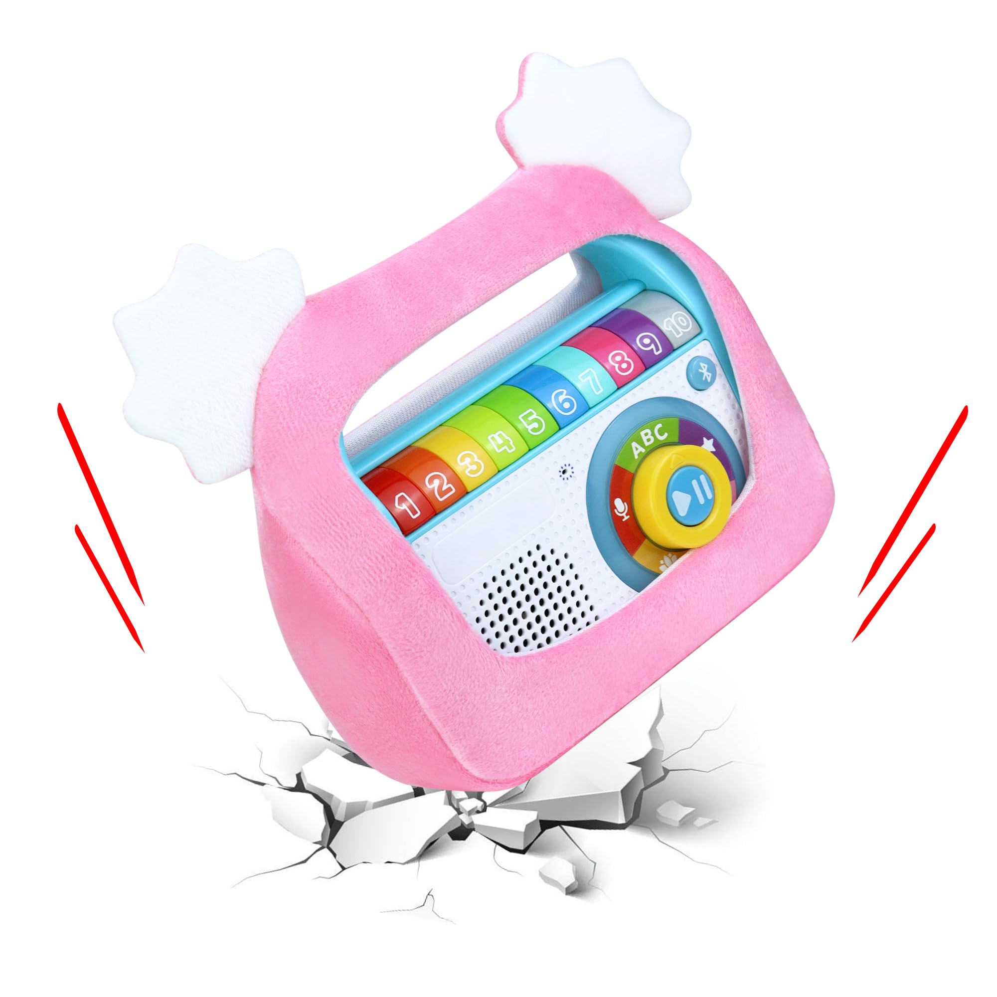 Concha Compatible con VTech Reproductor Musical que Graba, Canta y Baila, Manga para Radio Infantil con Bluetooth, Tapa para Grabadora, Rosado