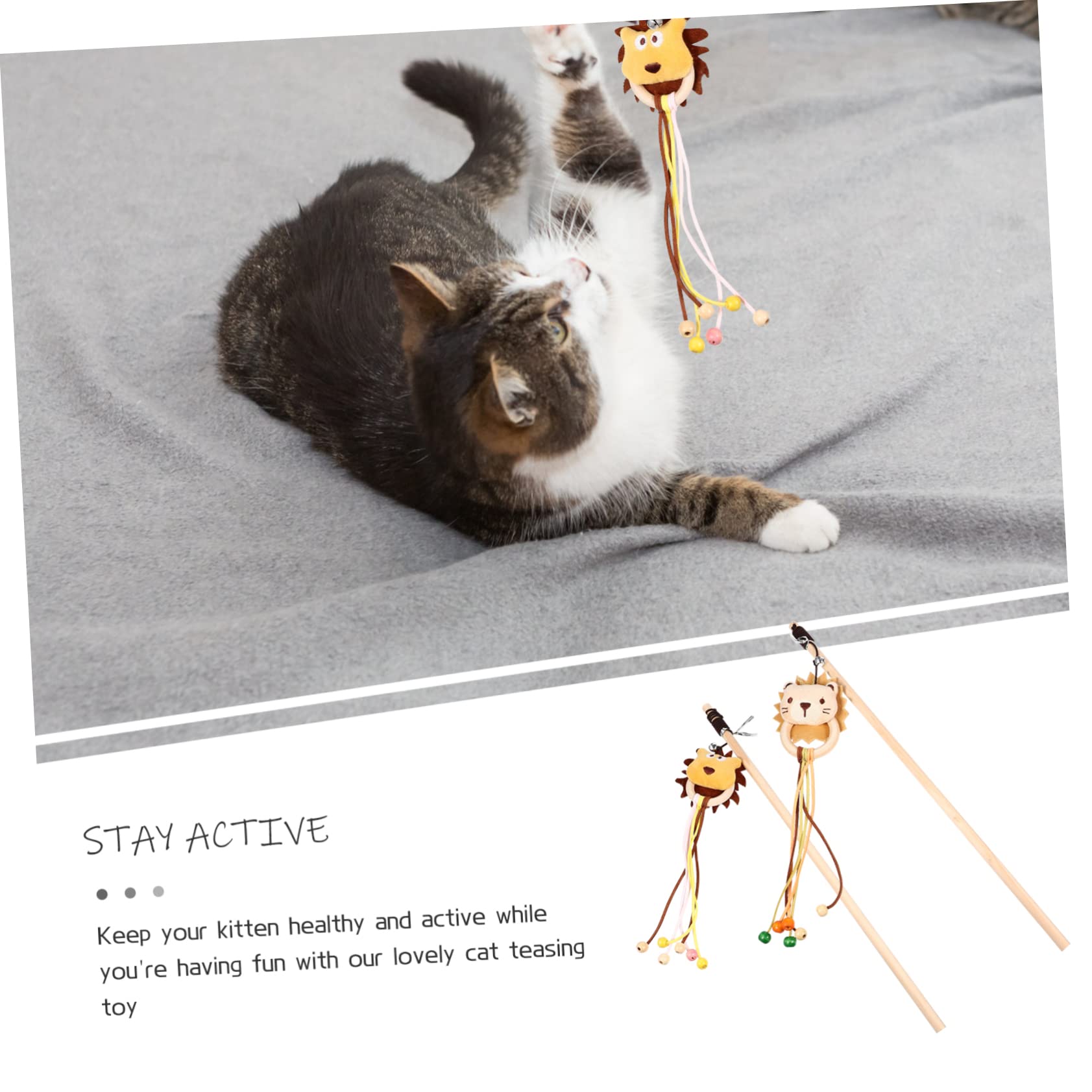 Supvox 10stücke Katzenangel Spielzeug Mit Interaktive Teaser-stäbe Für Katzen Und Kätzchen Indoor-katzenspielzeug Aktivität Und Spielspaß