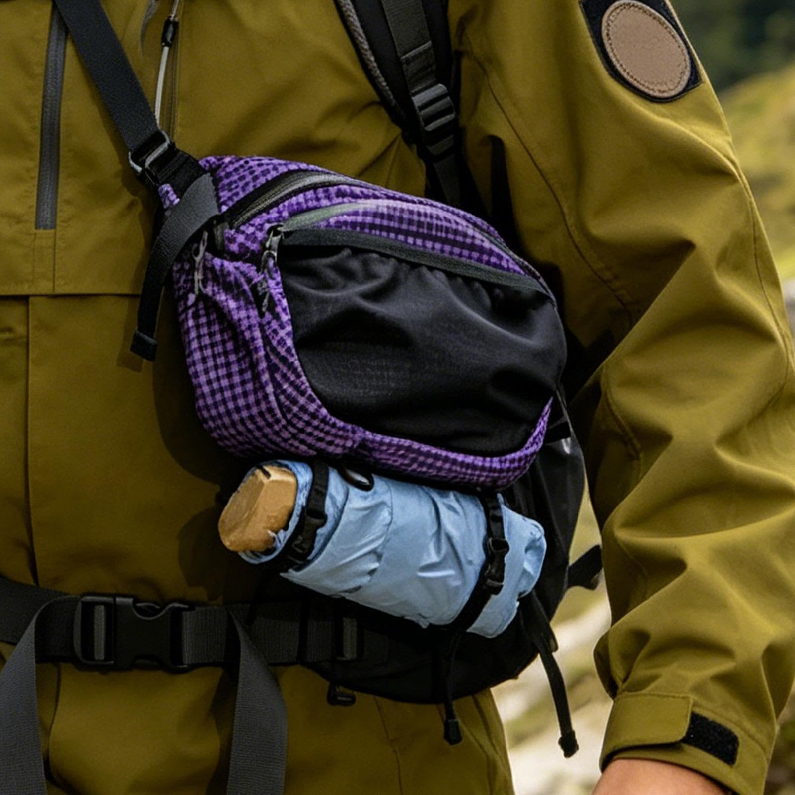 da escursionismo, portatile, traspirante, per adulti, per passeggiate all'aperto, viaggi, campeggio, ciclismo, pesca, allenamenti pendolari, Viola, Refer to description, Unisex