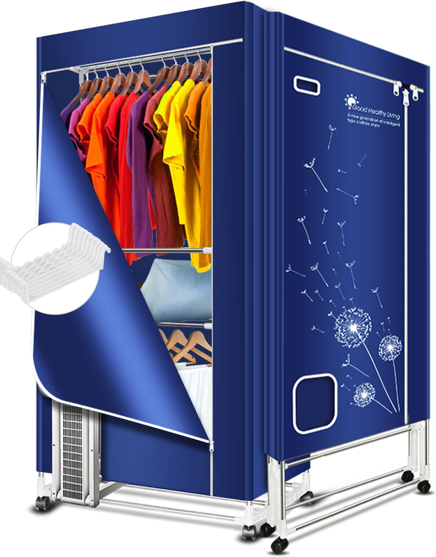 Clothes Dryer, 1600W-110V Portable Clothes Dryer, 67Inch-3 Tier Foldable Clothes Dryers Rack, Energy Saving Portable Dryer for Apartment, Indoor, Travel, RV