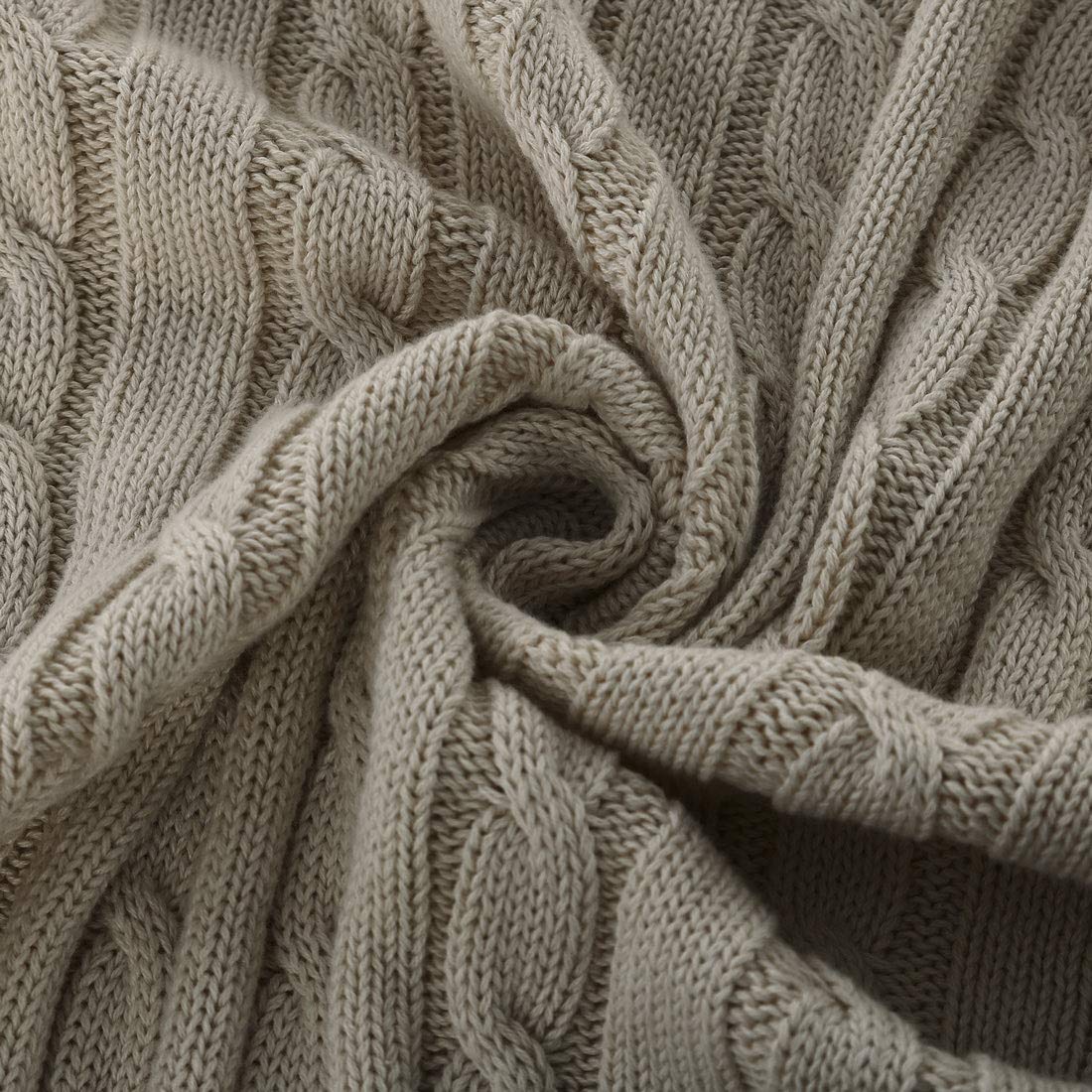 Coperta calda lavorata a maglia, stile carino, in ciniglia, per divano o letto, decorazione a maglia con pon-pon. (grigio, 130 x 160 cm