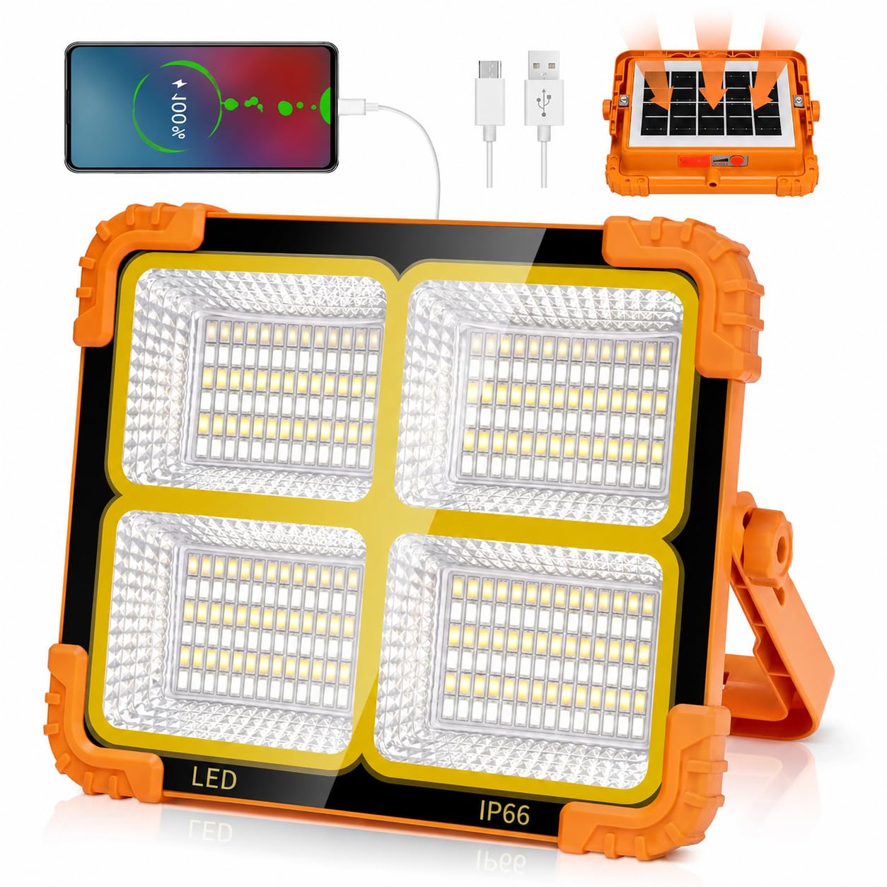 Spark Ora CSS Solar LED Flood Light IP66 Portable Rechargeable