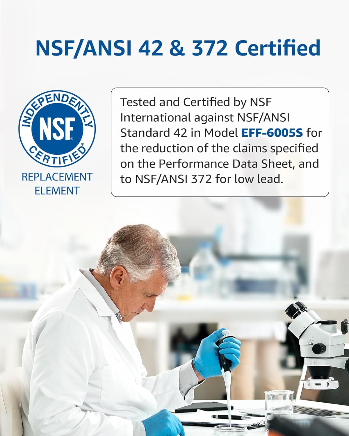 Maxblue 5231JA2002A Refrigerator Water Filter, Replacement for LG® LT500P®, ADQ72910911, GEN11042FR-08, LFX25974ST, ADQ72910901, ADQ72910907, Kenmore 9890, 46-9890, 469890, Pack of 3