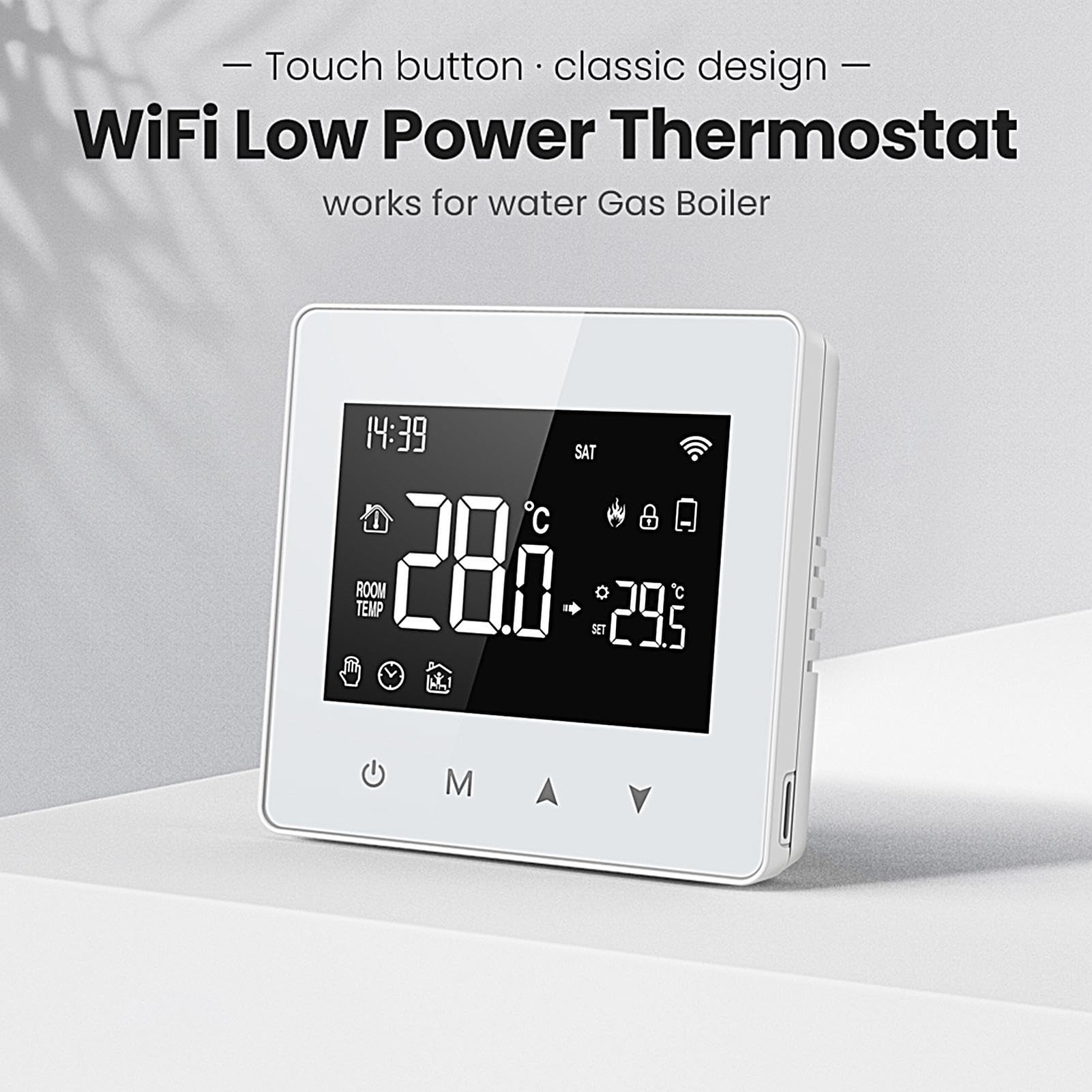 Home Cronotermostati,Cronotermostato WiFi | Termostato Wifi Termostato per la casa - Termostato digitale, Termostati domestici programmabili, Termostato domestico alimentato a batteria