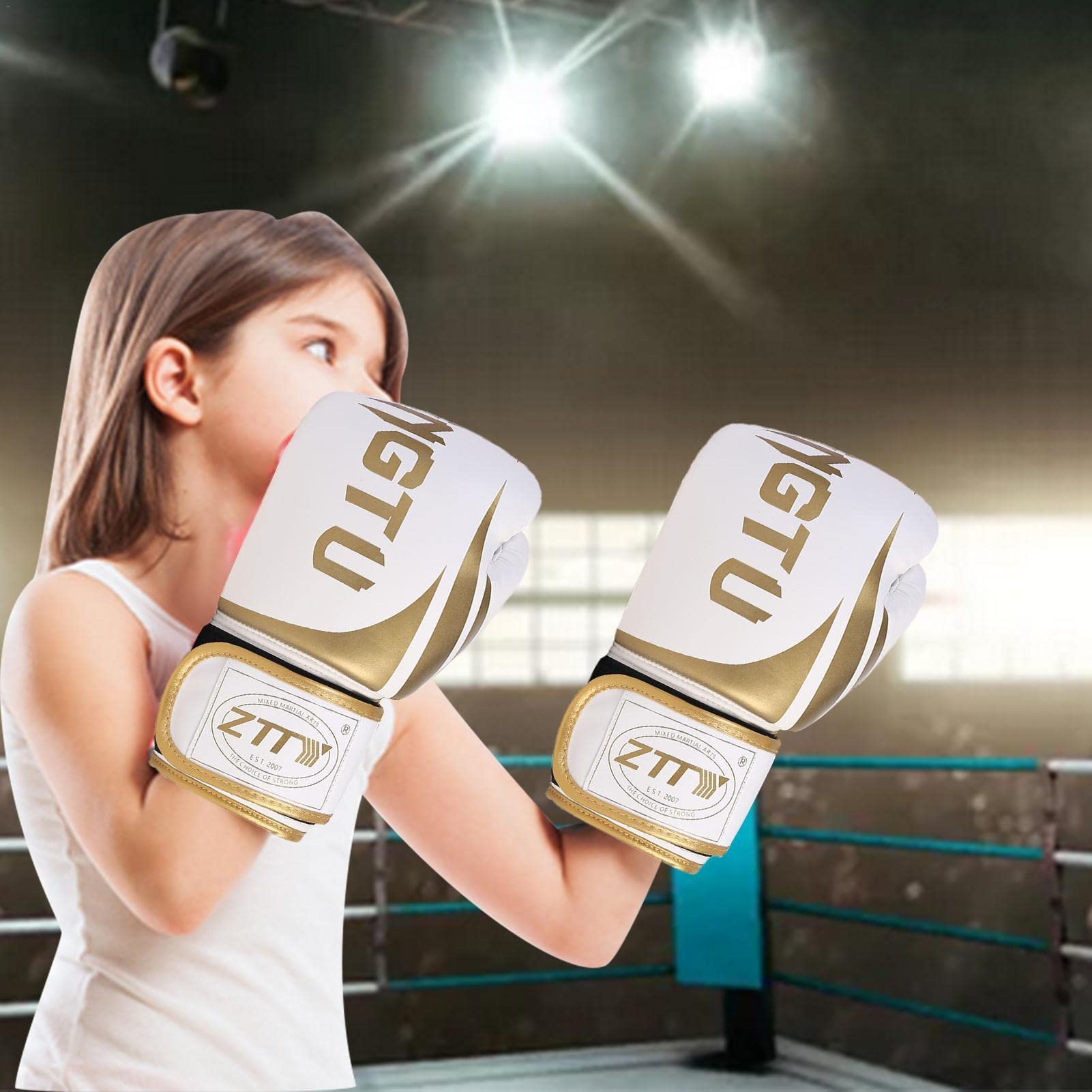 Guantoni da boxe e kickboxing con supporto lungo per il polso per sacco da boxe pesante e allenamento di boxe con palmo ventilato e cuscinetti multistrato MMA palestra fitness uomo donna