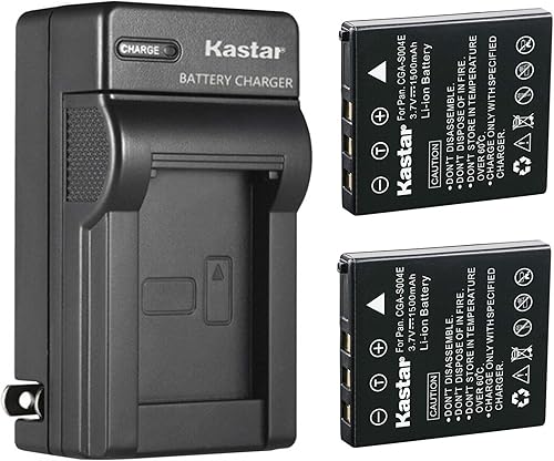 Kastar Paquete de 2 baterías y cargador de pared de CA de repuesto para Panasonic CGA-S004, CGA-S004A, CGA-S004A1B, S004E1B, batería DMW-BCB7,
