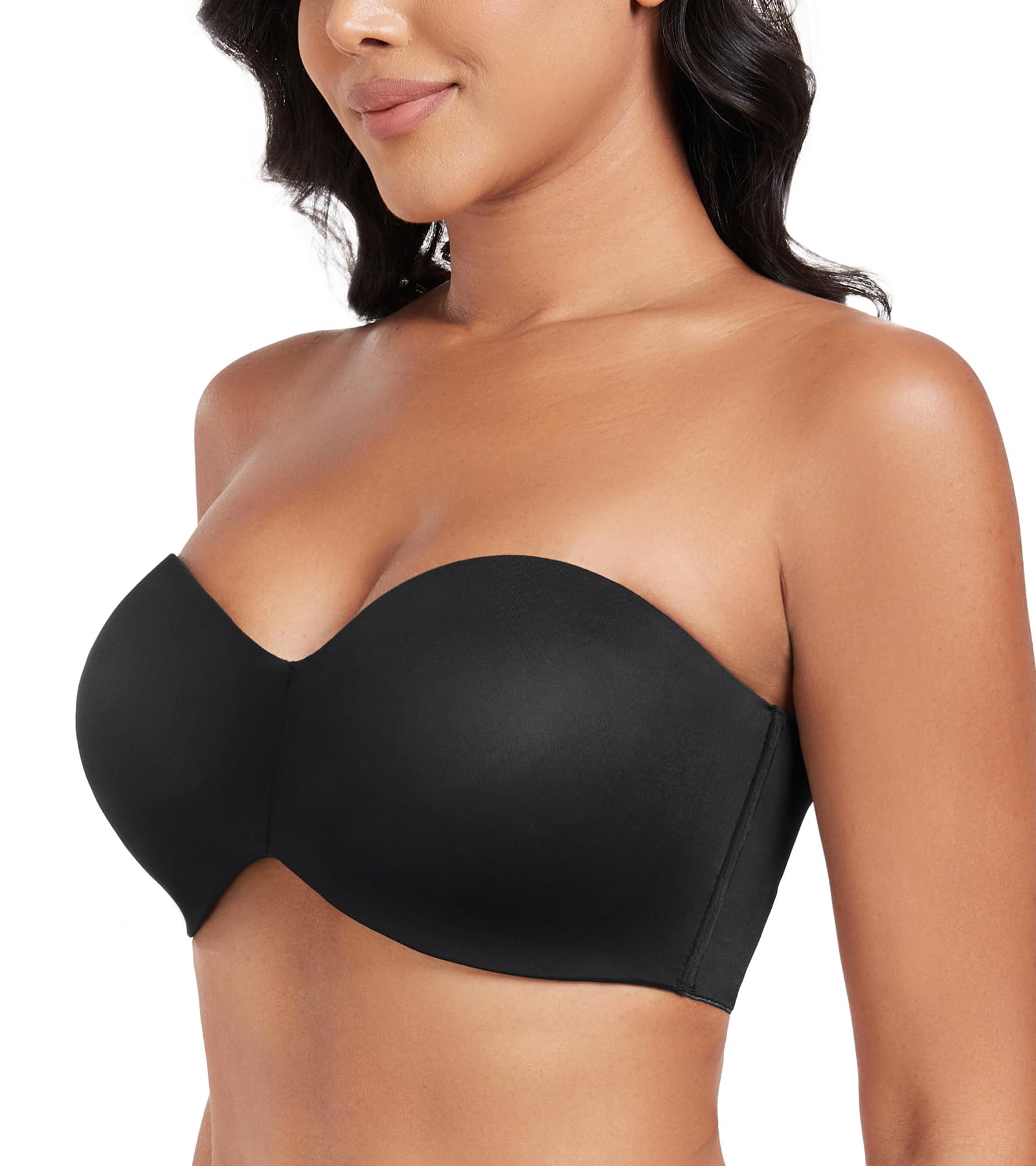 Lemorosy Soutien-gorge minimiseur sans bretelles pour femme - Grand buste - Soutien complet - Antidérapant - Convertible - Soutien-gorge bandeau à armatures