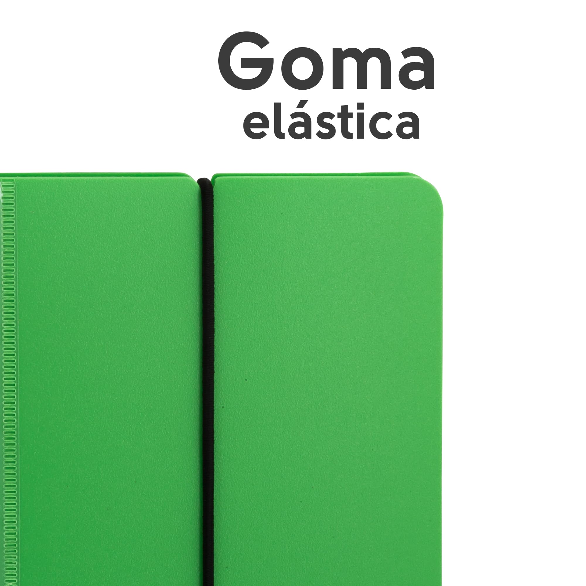 Starplast Carpeta Con Fundas Espiral Flexible - Organizadores, 60 fundas, Fundas Transparentes Lisas, A4, Tapa Plástico Resistente, Uso Escolar, Personal o de Oficina - Color Verde.