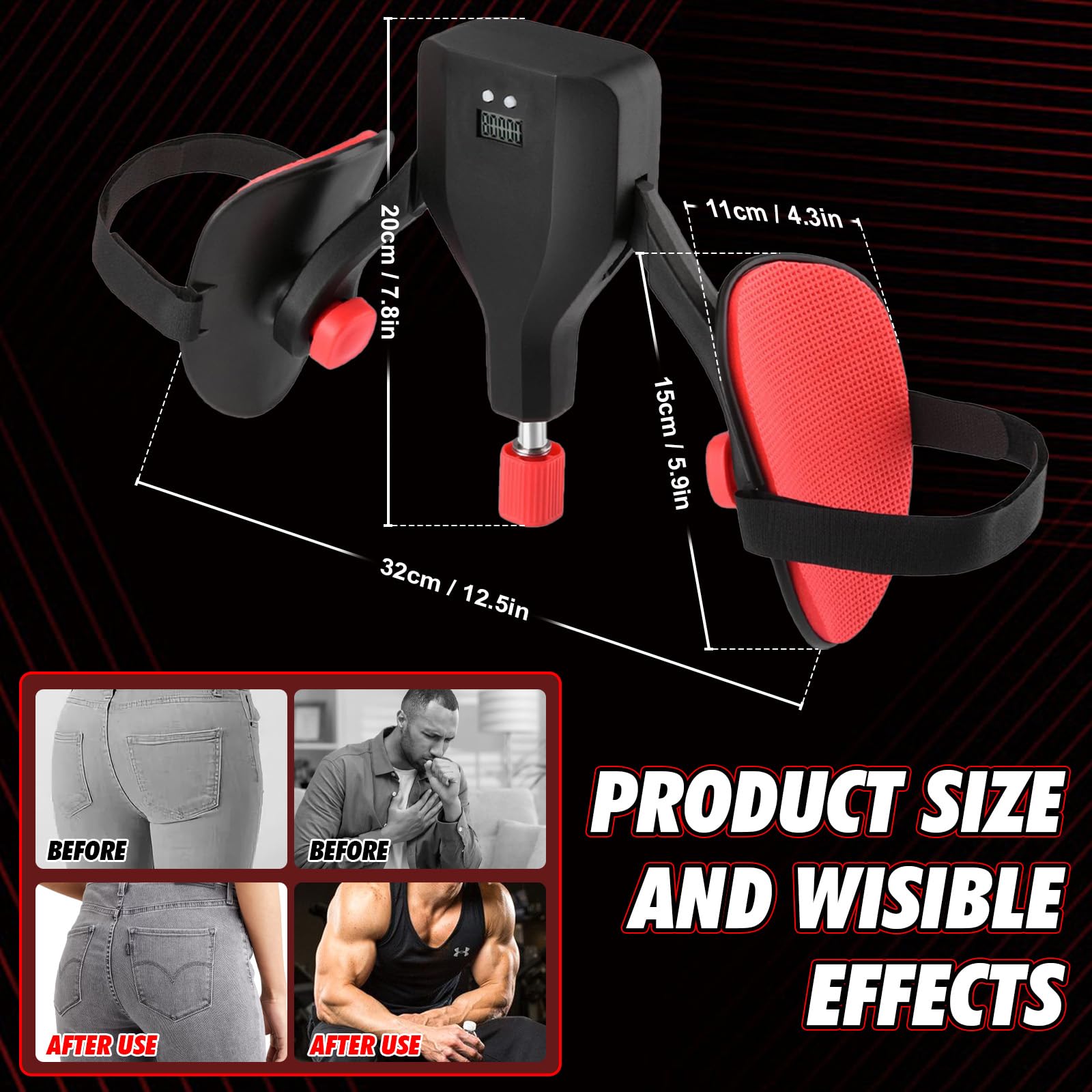 Allenatore muscolare del pavimento pelvico per uomini, Thigh Master Automatic Counting 360° Rotazione 34,9 kg Pavimento Pelvico Esercizio Donne Braccia Glutei Forza Allenamento Hip Trainer per