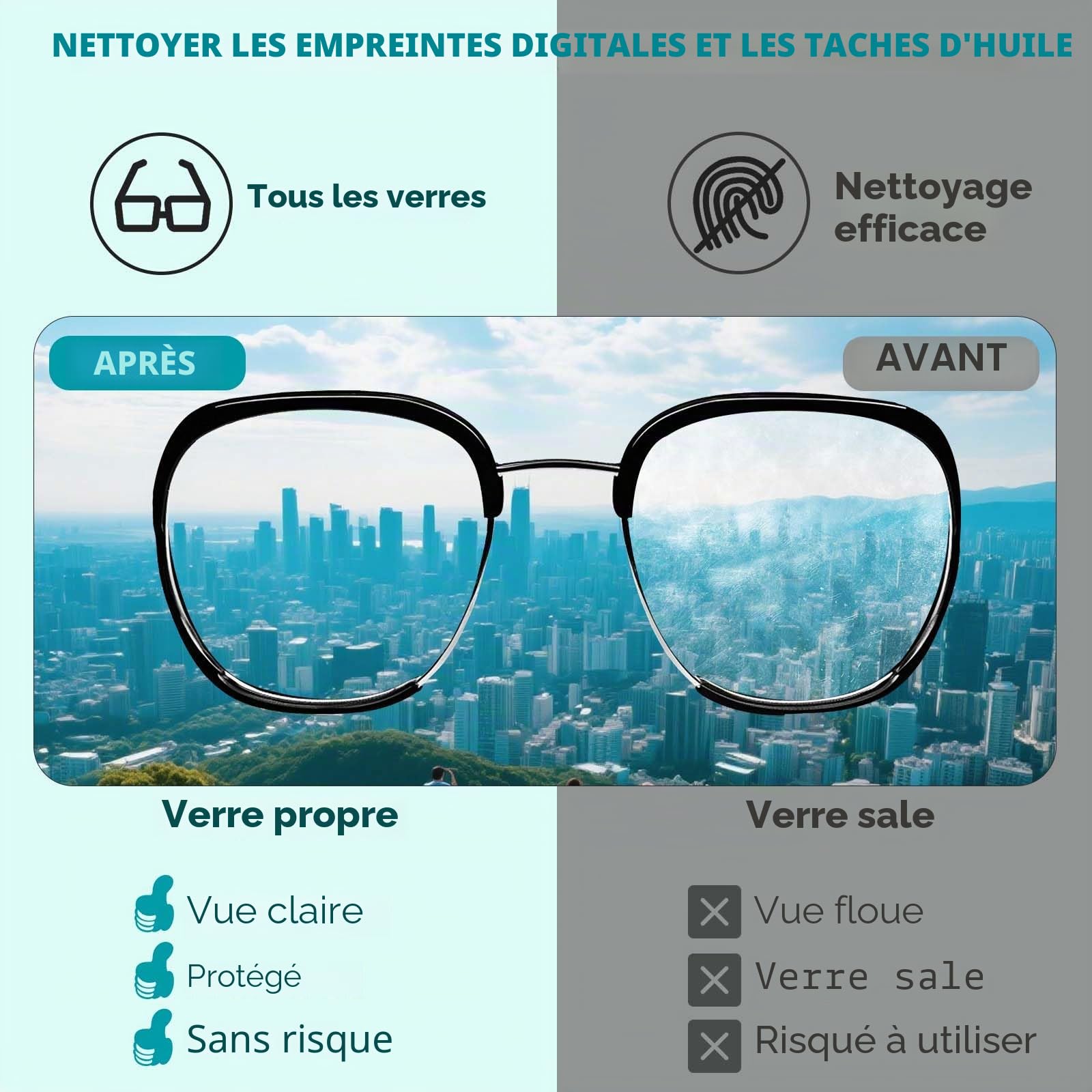 Lot de 400 lingettes nettoyantes pour lunettes, emballées indépendamment, sûres, sans rayures, adaptées pour lunettes, lunettes de soleil, objectifs d'appareil photo, lunettes, téléphones