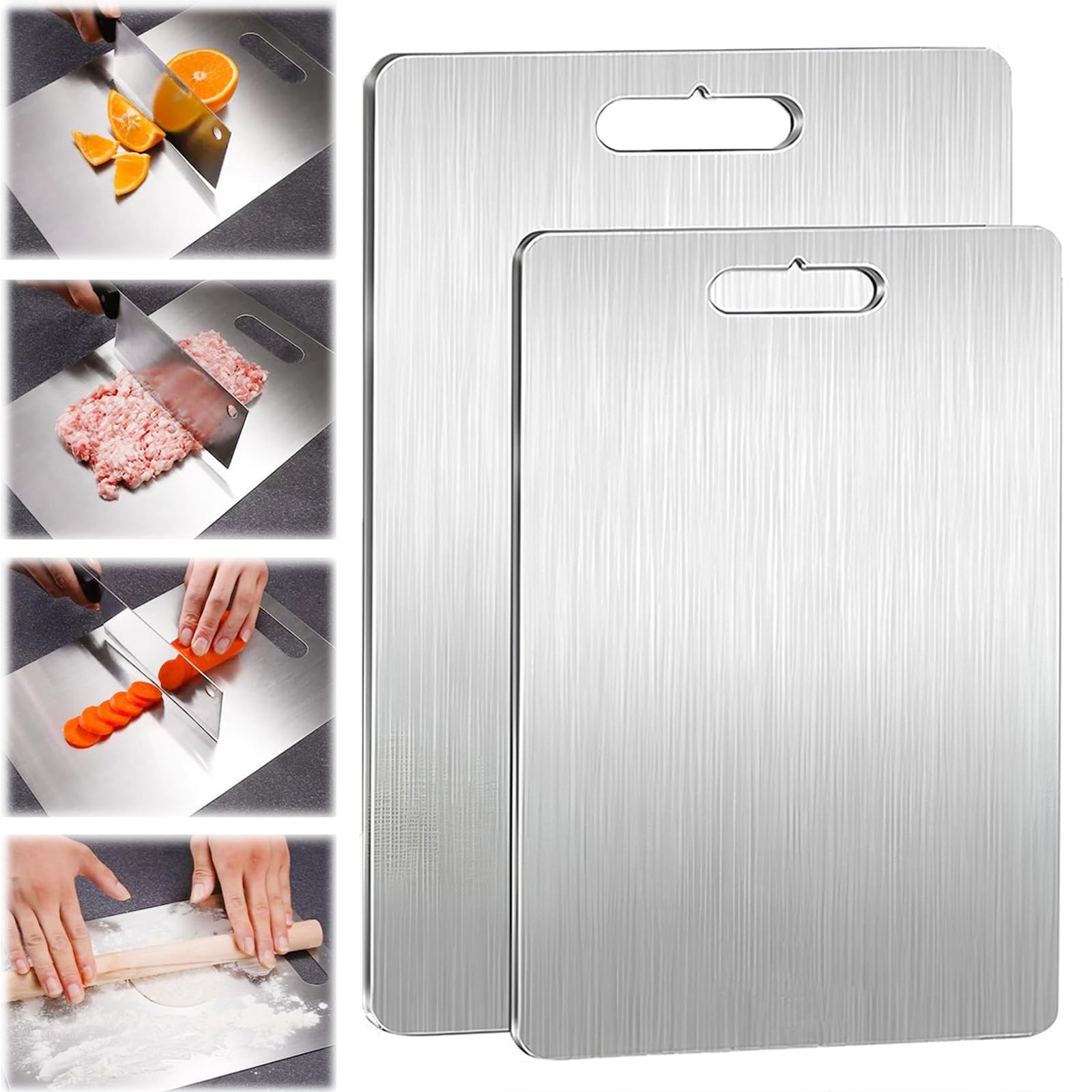 Titanium Chopping Board, Chopping Boards, 2025 New Titanium Cutting Boards, Easy to Clean and Store (M:13.4 * 9.1in+L:15.4 * 11in)