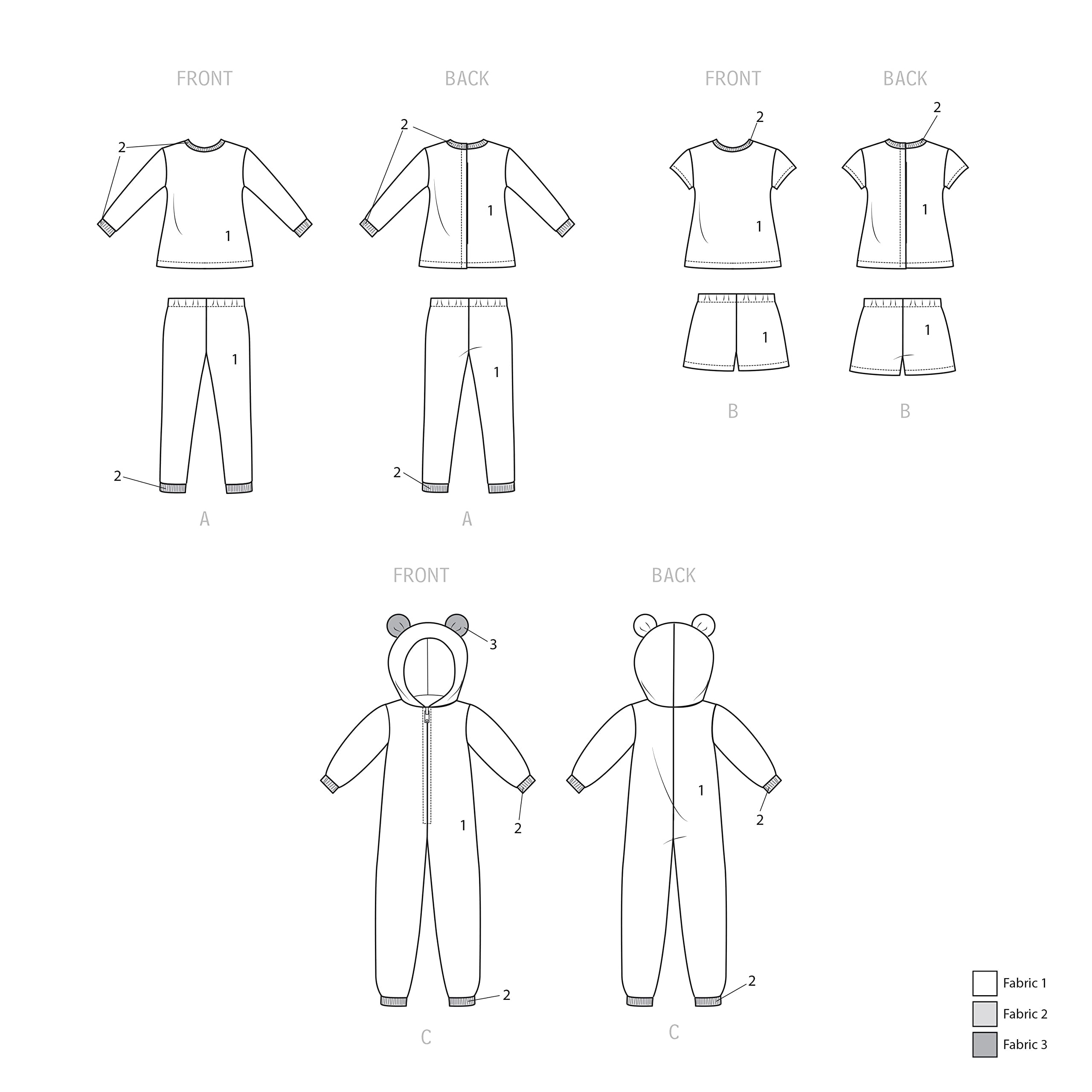 Simplicity Sewing Pattern S9425 Casual Doll Clothes, White - Image 3