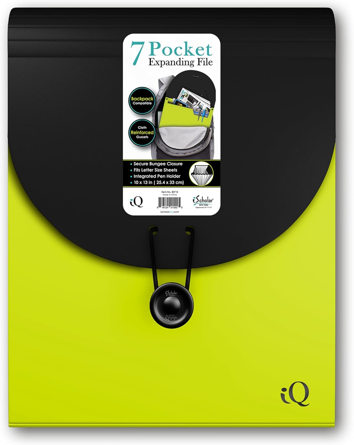 iScholar 7 Pocket Expanding Backpack Folder, Color May Vary (30710) (Pack of 6)