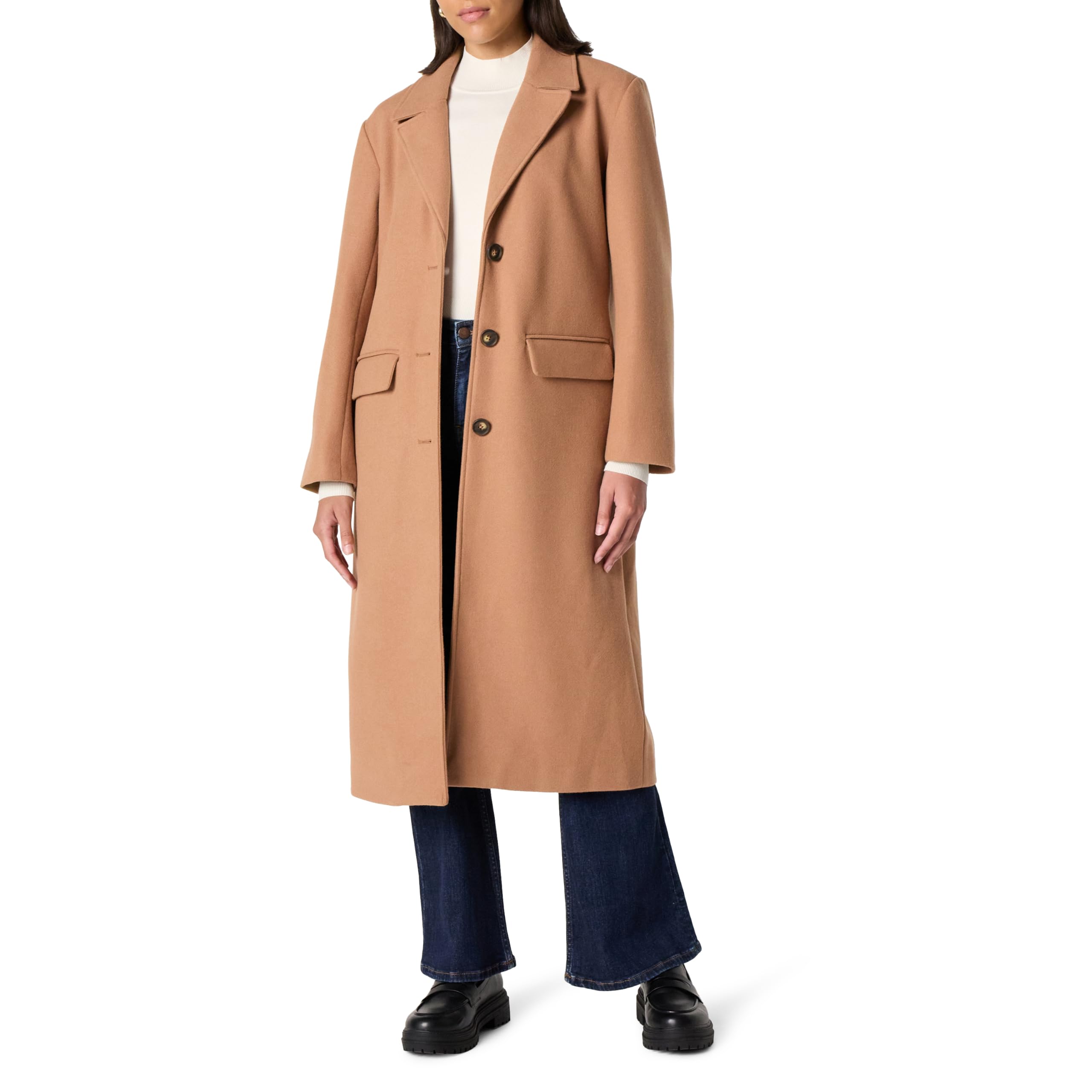 The Drop Women's Liam Loose Overcoat, Adobe, S