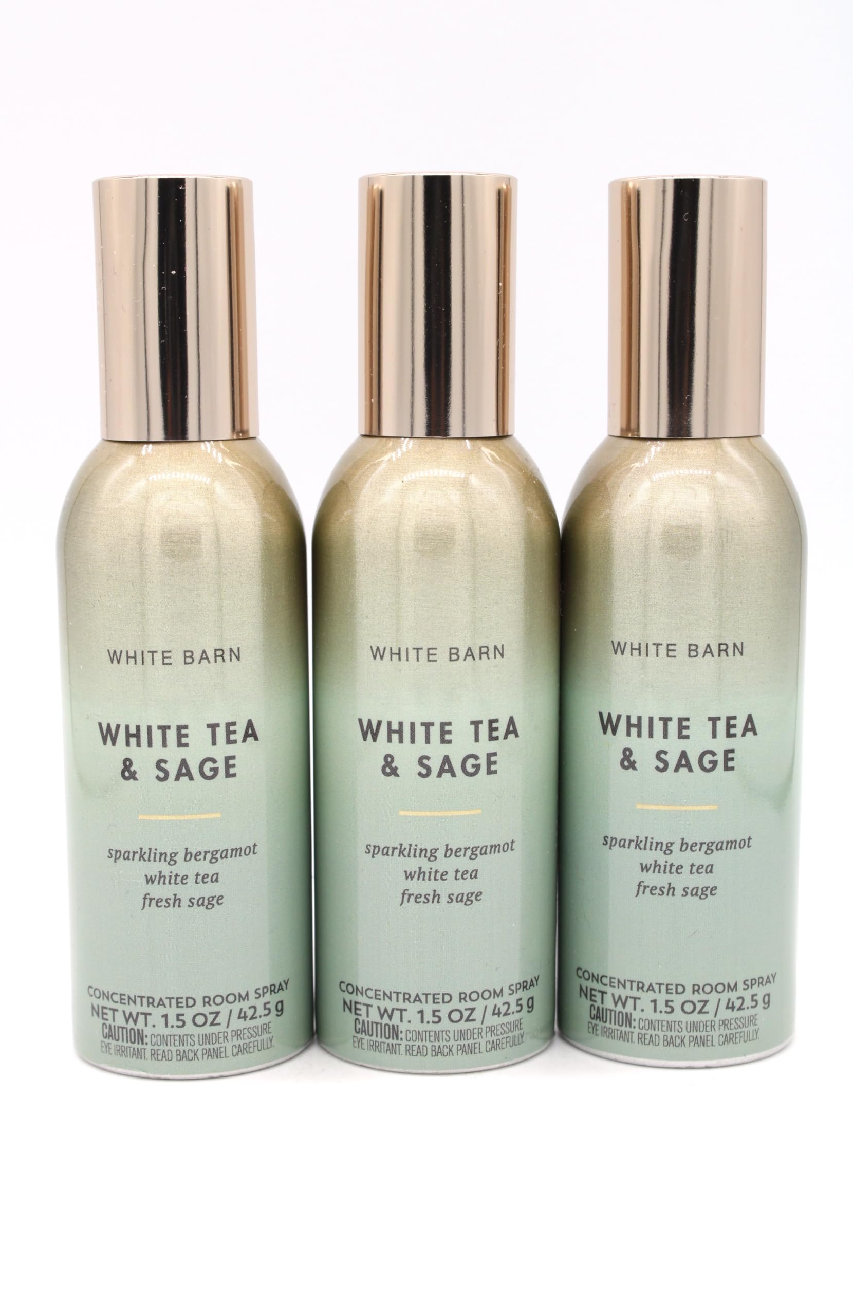 White Tea & Sage, Bath and Body, Concentrated Room Spray, 1.5 oz each, 3 pack