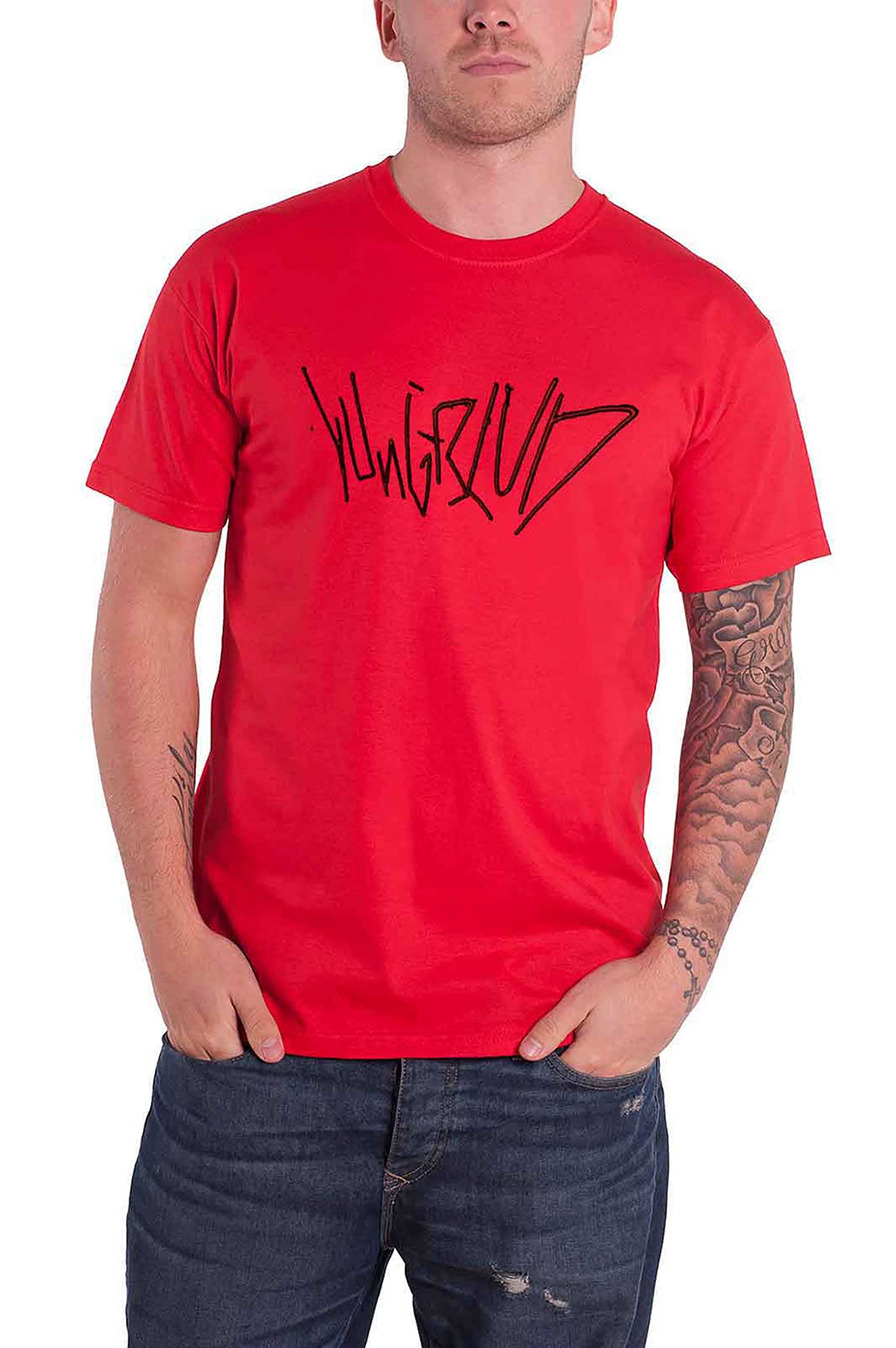 Yungblud T Shirt Life on Mars Logo Official Mens Red S
