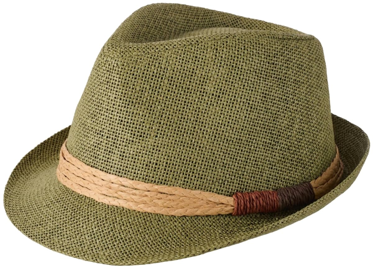 Failsworth Faro Paper Straw Trilby Hat - Sage, Large (59cm)