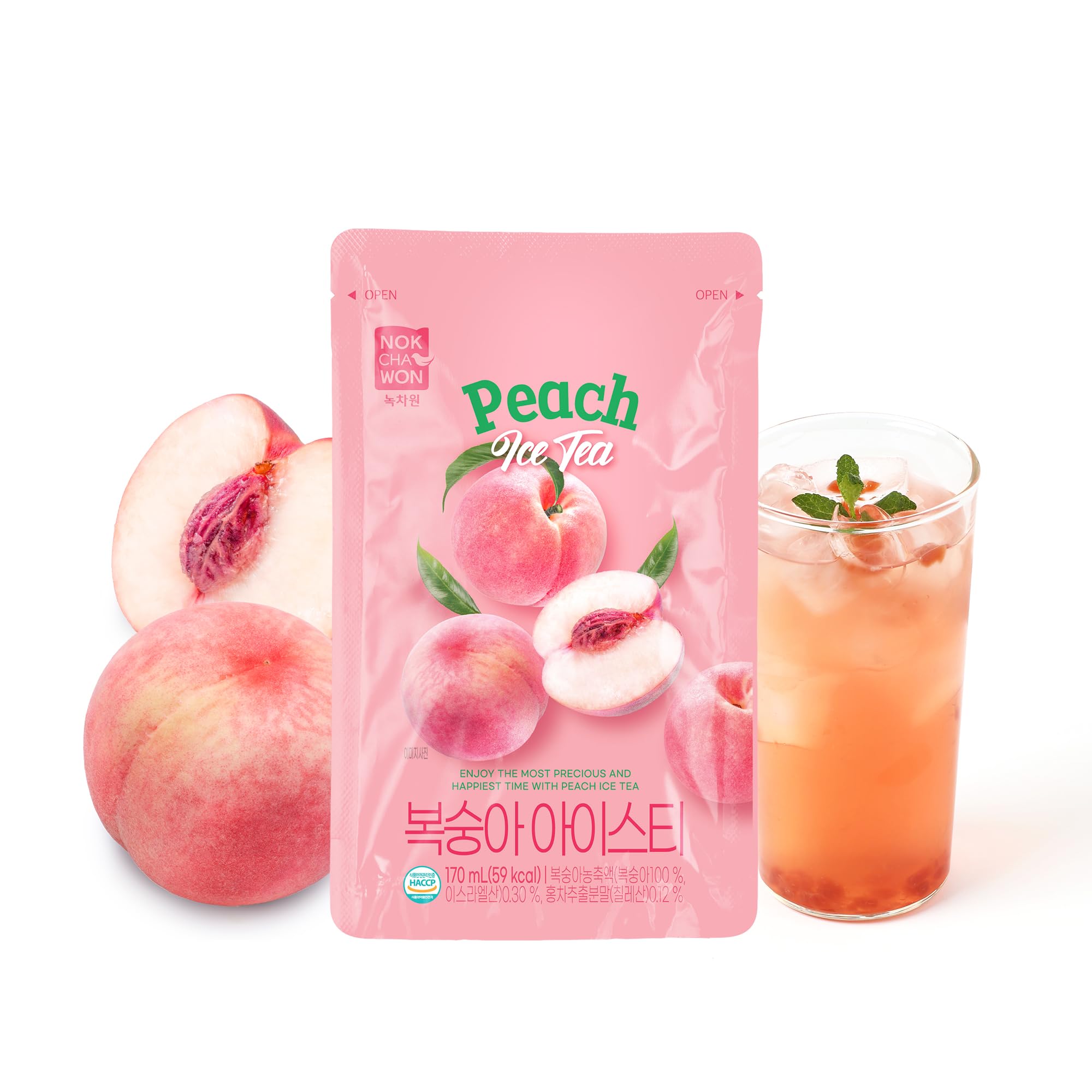 Amazon.com : [Nokchawon] Peach Iced Tea Pouches 10 Packs – Fruity