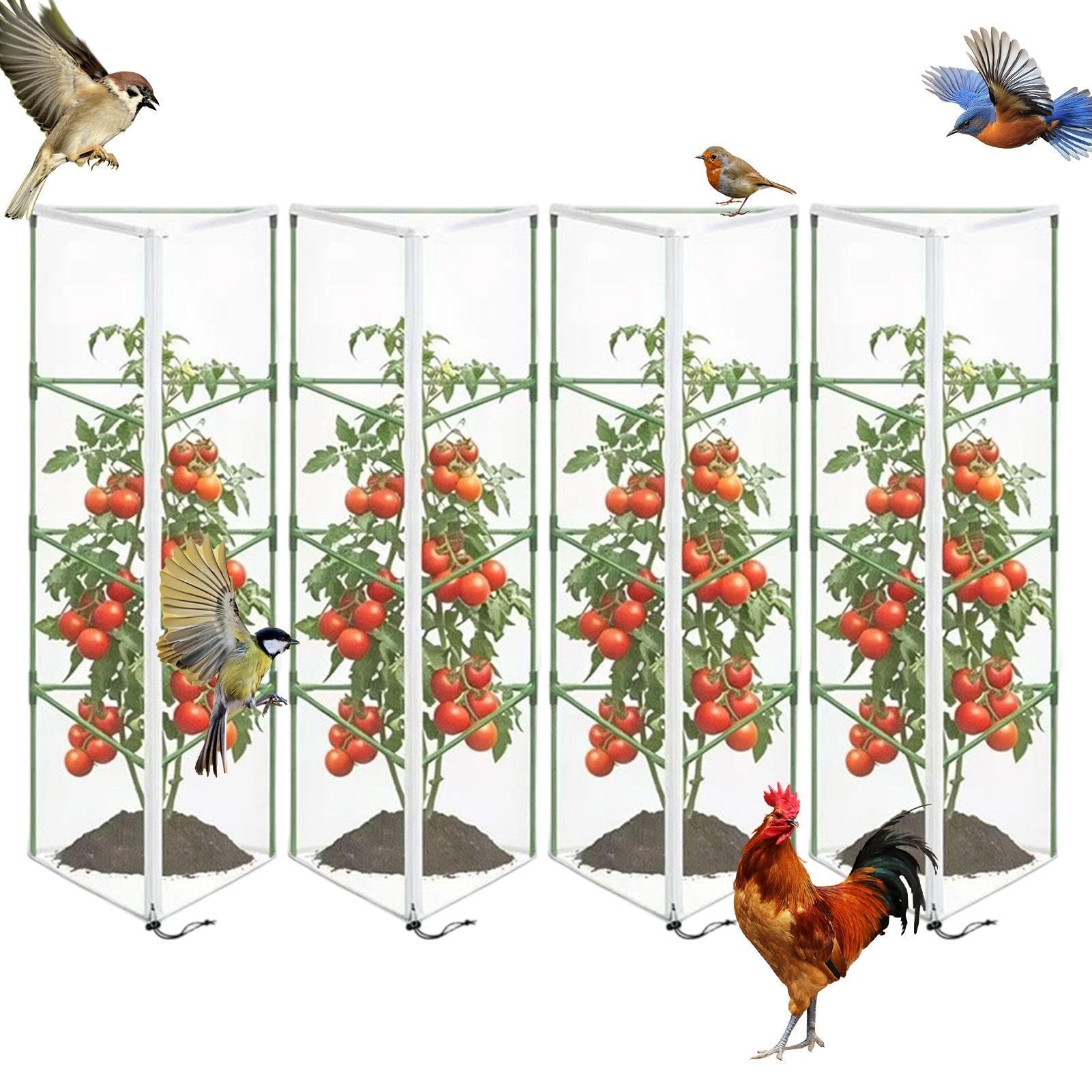 Red Protectora para Plantas Barrera Protectora con Cremallera para Animales | Cubierta Red para Jaula Tomate y Enrejado Verduras Flores Guisantes Pepinos Árboles Frutales Arbustos de Bay