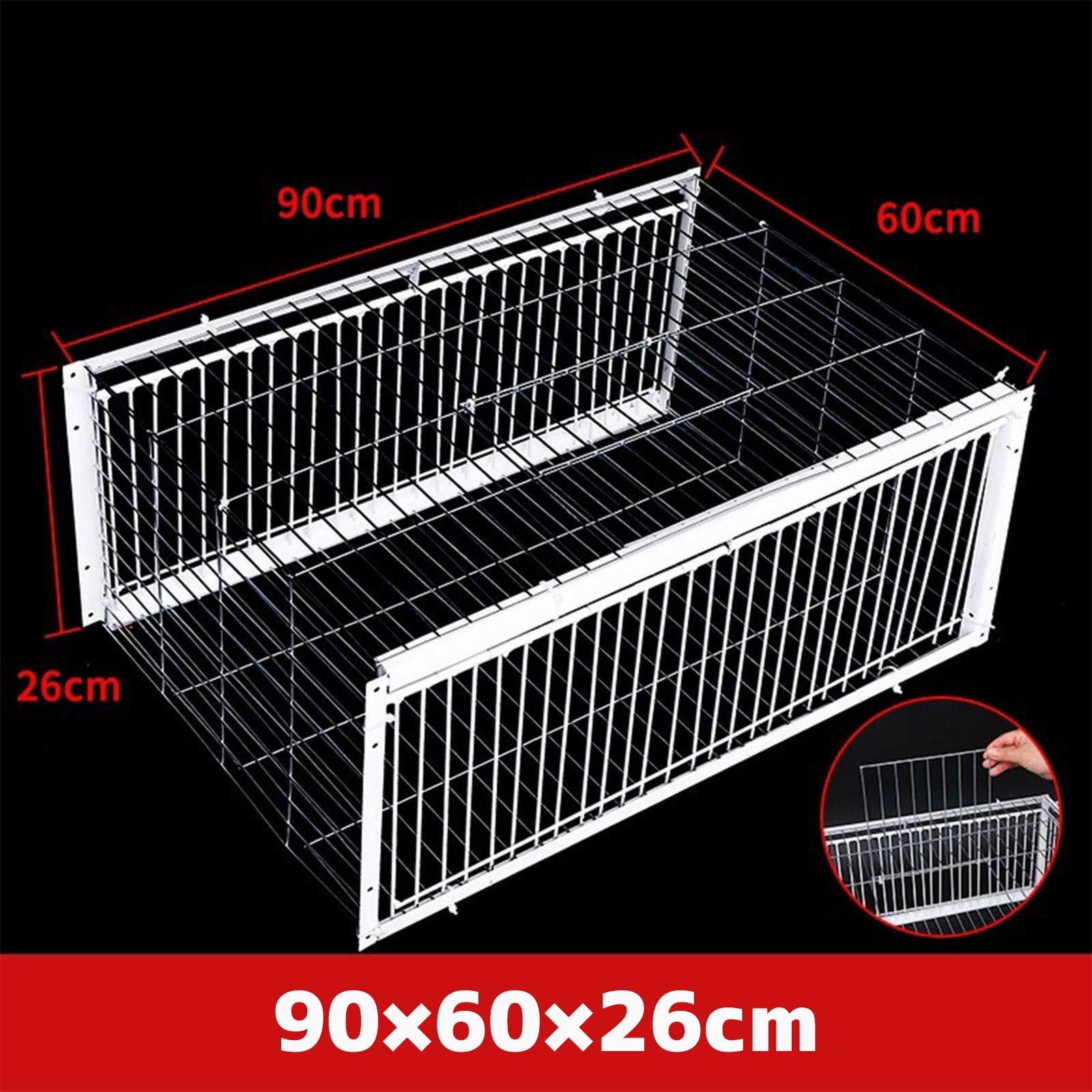 Jaula Trampa para pájaros Jaula Trampa Palomas con Dos entradas unidireccionales Fácil de Montar y Limpiar Trampa para pájaros Trampa para Animales Apto para Todo Tipo de Aves(70x40x26cm)