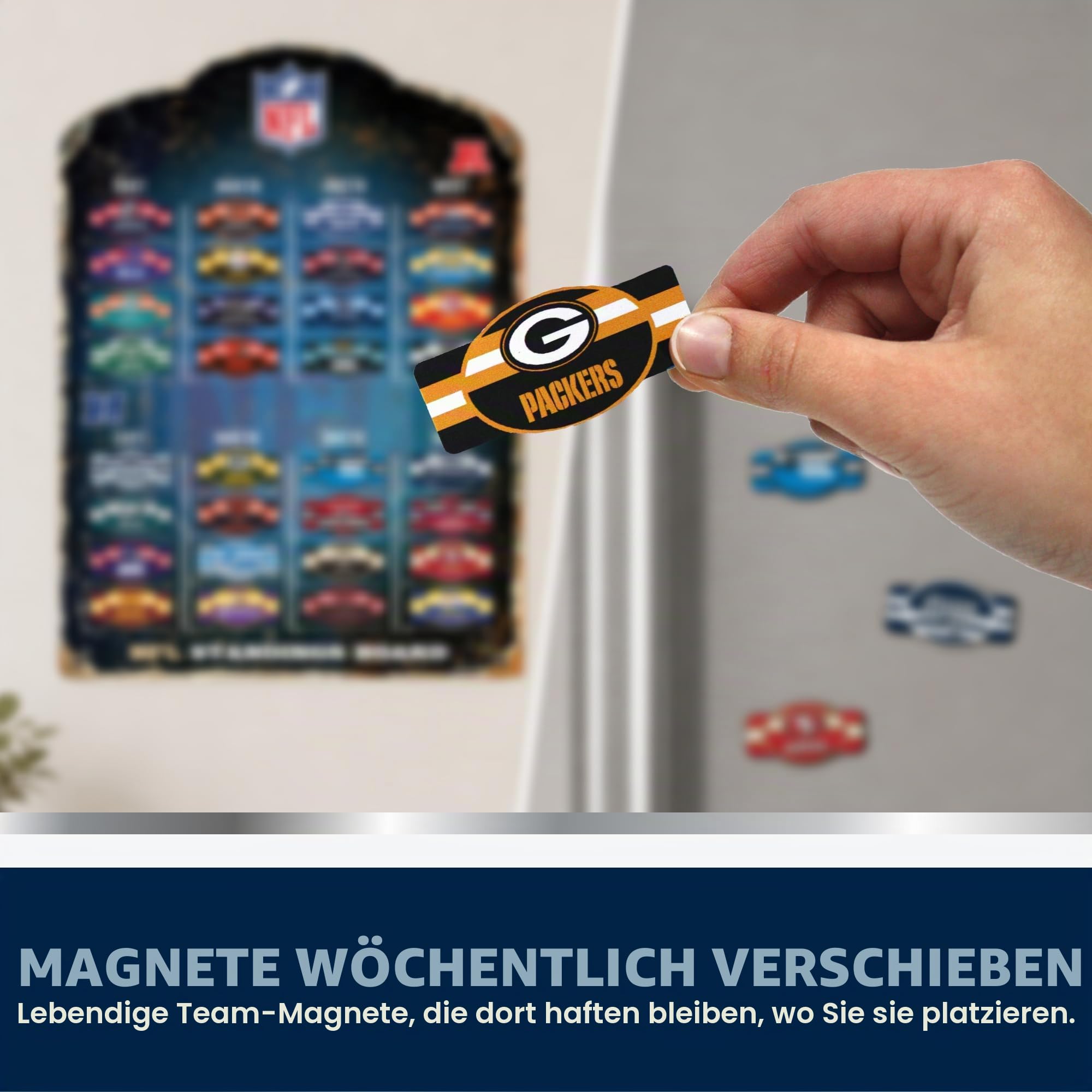 The Party Animal Magnettafel, Motiv: NFL, 34,3 x 47 cm