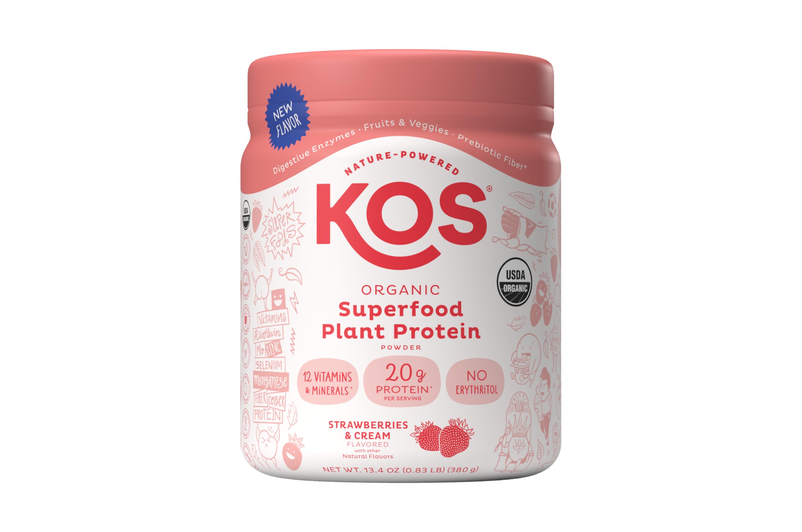 KOS Organic Plant Based Protein Powder, Chocolate Peanut Butter - Delicious Vegan Protein Powder Meal Replacement - Keto Friendly, Gluten Free, Dairy Free & Soy Free - 2.4 lbs, 28 Servings — Amazon image 15