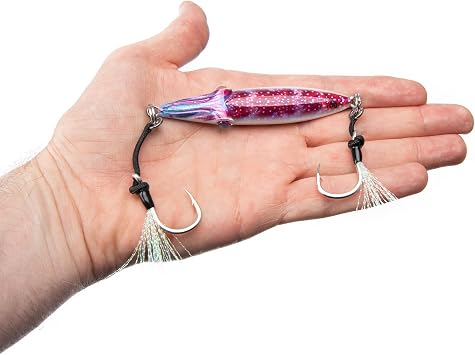 Squidlord Jig - Scarlet Glow - Slow Pitch Squid Jig with Glow