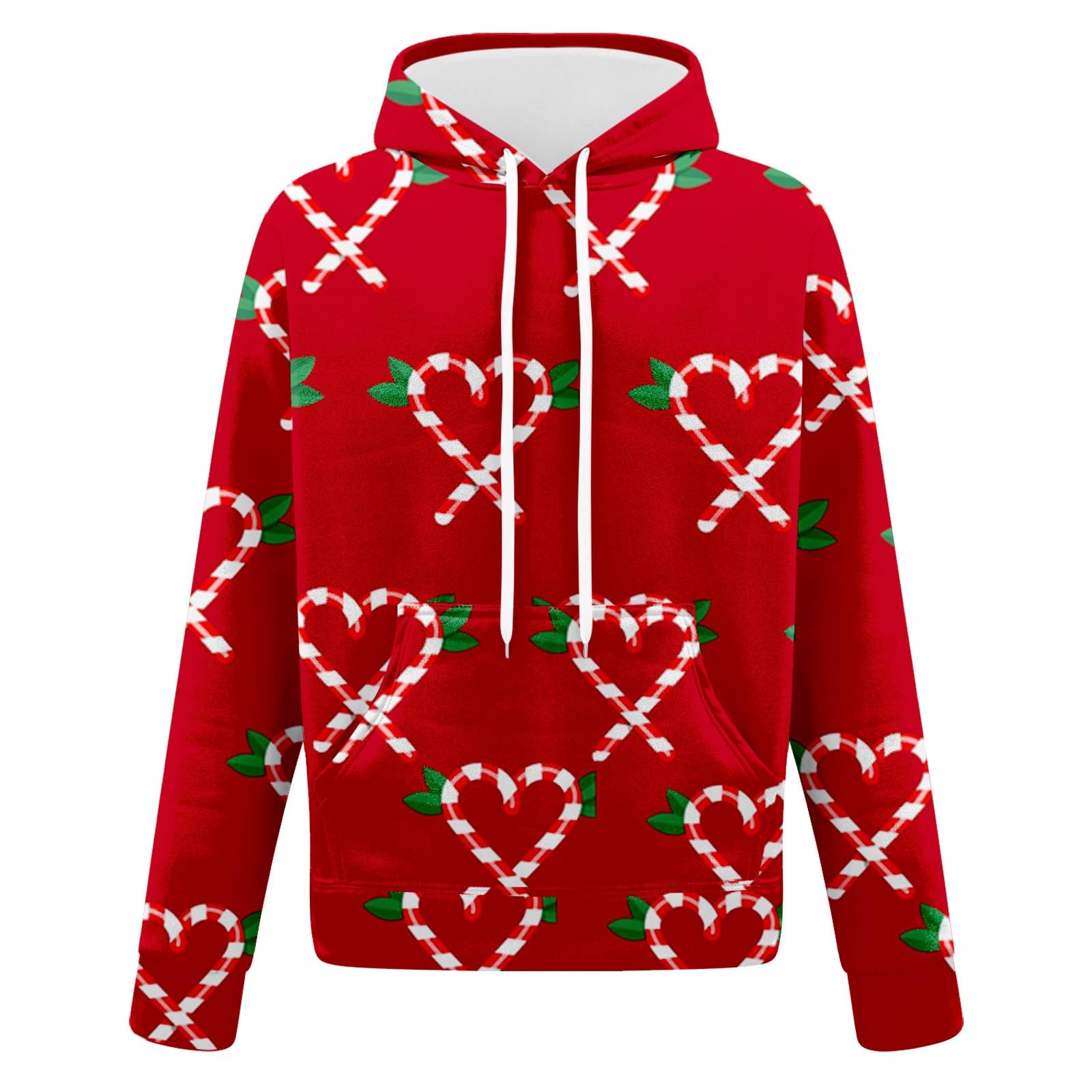 Conjunto de 2 piezas de Navidad para hombre, divertido chándal de Papá Noel de gran tamaño, sudadera de manga larga con capucha y pantalones deportivos, conjuntos de correr, para vacaciones, gimnasio
